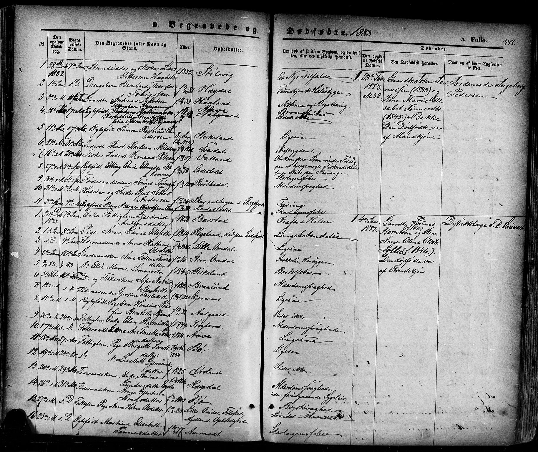 Sokndal sokneprestkontor, AV/SAST-A-101808: Parish register (official) no. A 10, 1874-1886, p. 347