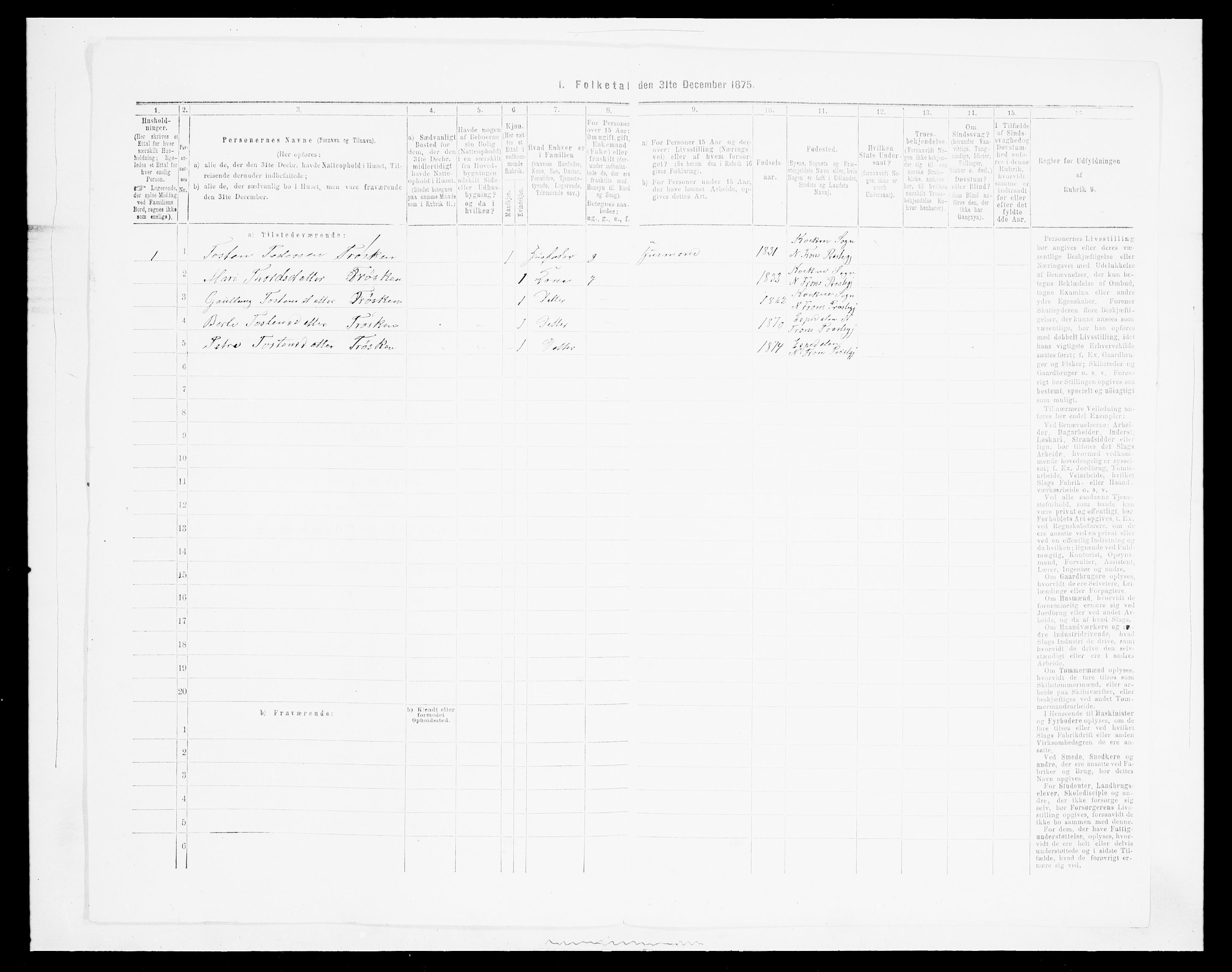 SAH, 1875 census for 0518P Nord-Fron, 1875, p. 112