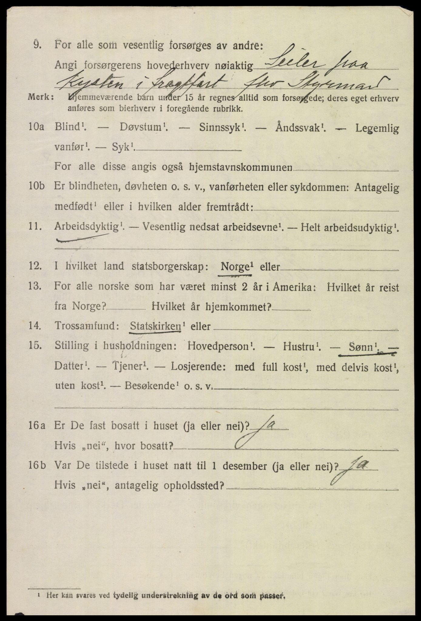 SAK, 1920 census for Eide, 1920, p. 1015