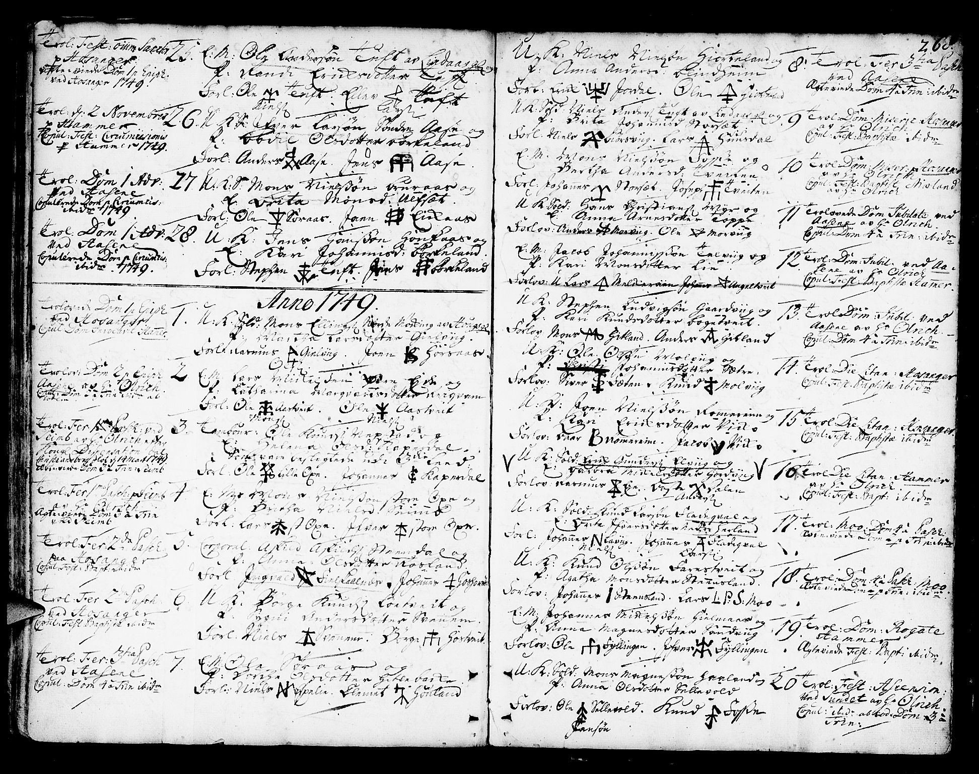 Hamre sokneprestembete, AV/SAB-A-75501/H/Ha/Haa/Haaa/L0005: Parish register (official) no. A 5, 1732-1750, p. 268