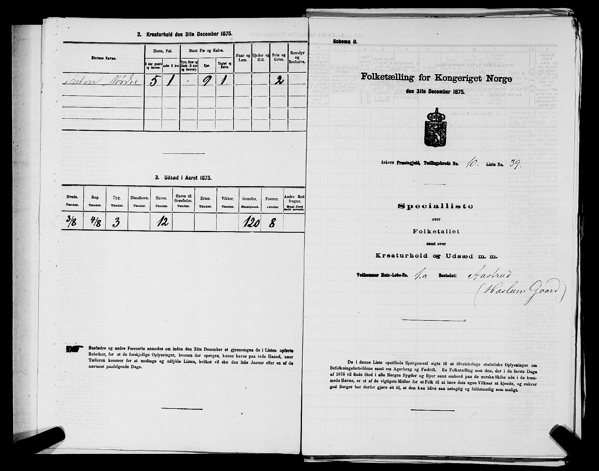 RA, 1875 census for 0220P Asker, 1875, p. 1759