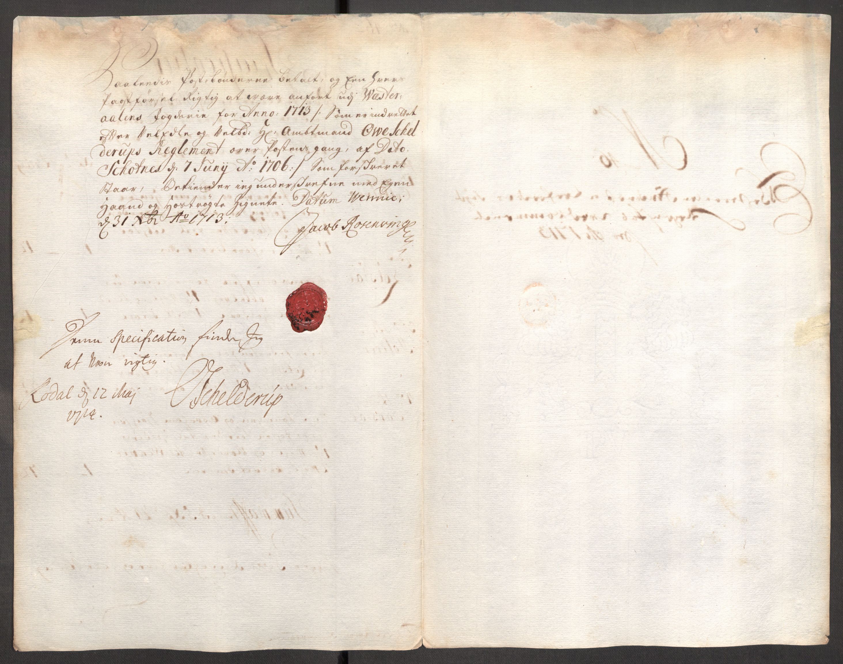 Rentekammeret inntil 1814, Reviderte regnskaper, Fogderegnskap, AV/RA-EA-4092/R67/L4679: Fogderegnskap Vesterålen, Andenes og Lofoten, 1711-1713, p. 283