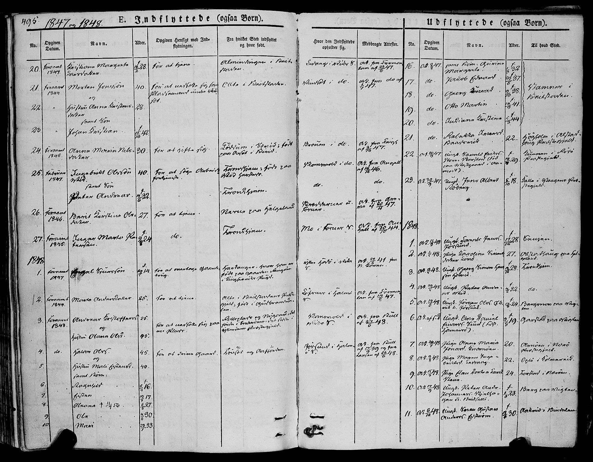 Ministerialprotokoller, klokkerbøker og fødselsregistre - Nord-Trøndelag, SAT/A-1458/773/L0614: Parish register (official) no. 773A05, 1831-1856, p. 495