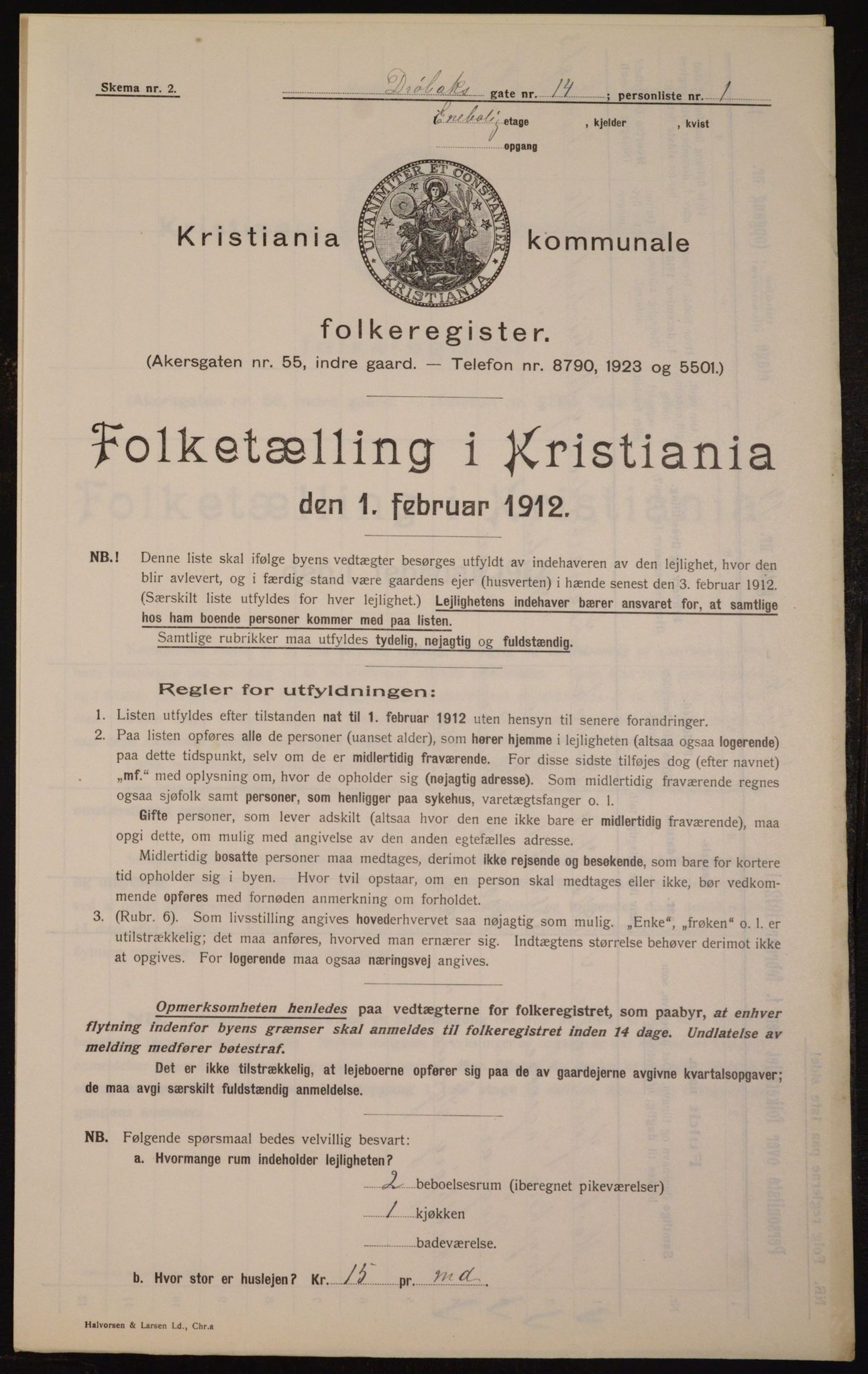 OBA, Municipal Census 1912 for Kristiania, 1912, p. 17353