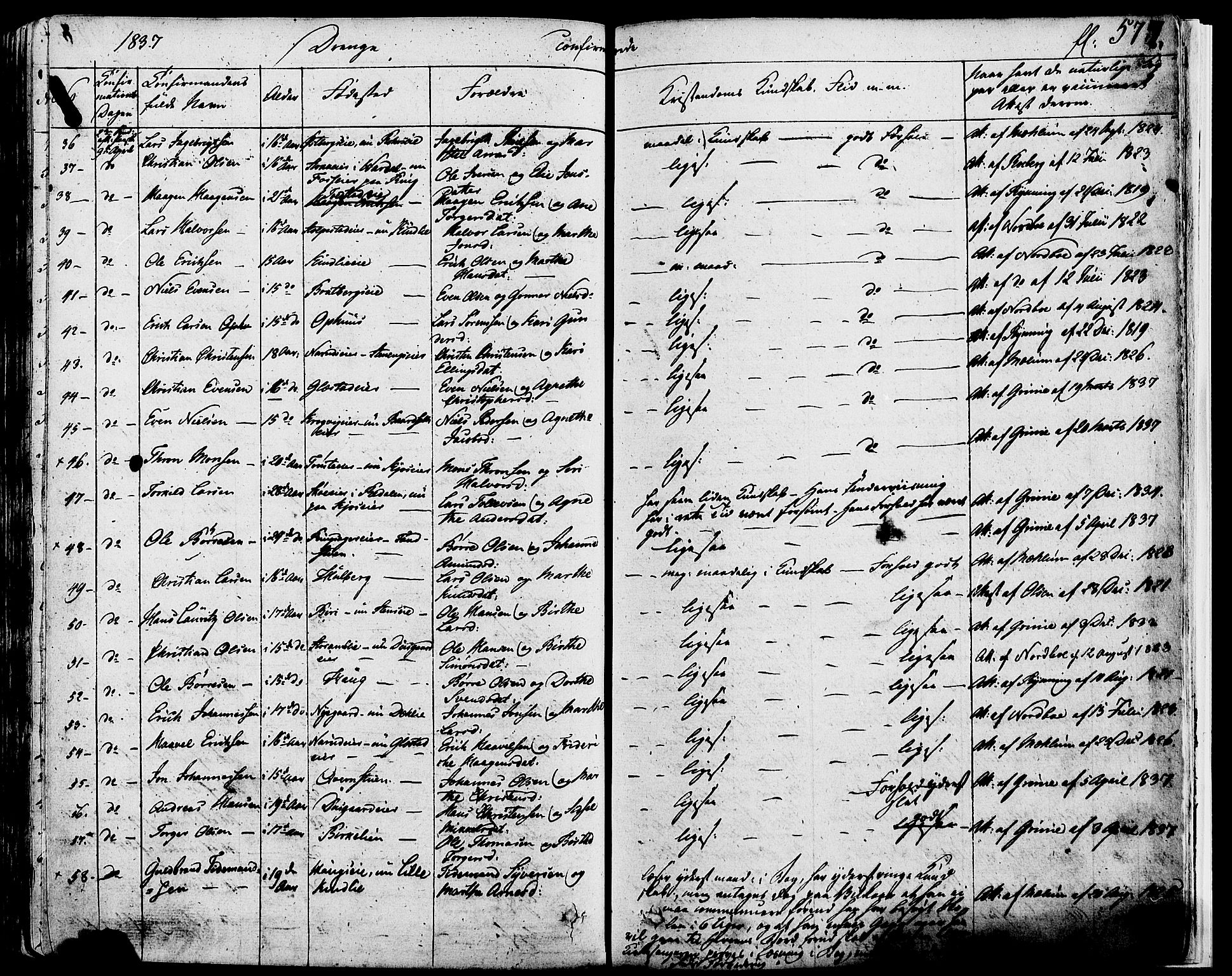 Ringsaker prestekontor, AV/SAH-PREST-014/K/Ka/L0007: Parish register (official) no. 7B, 1826-1837, p. 577