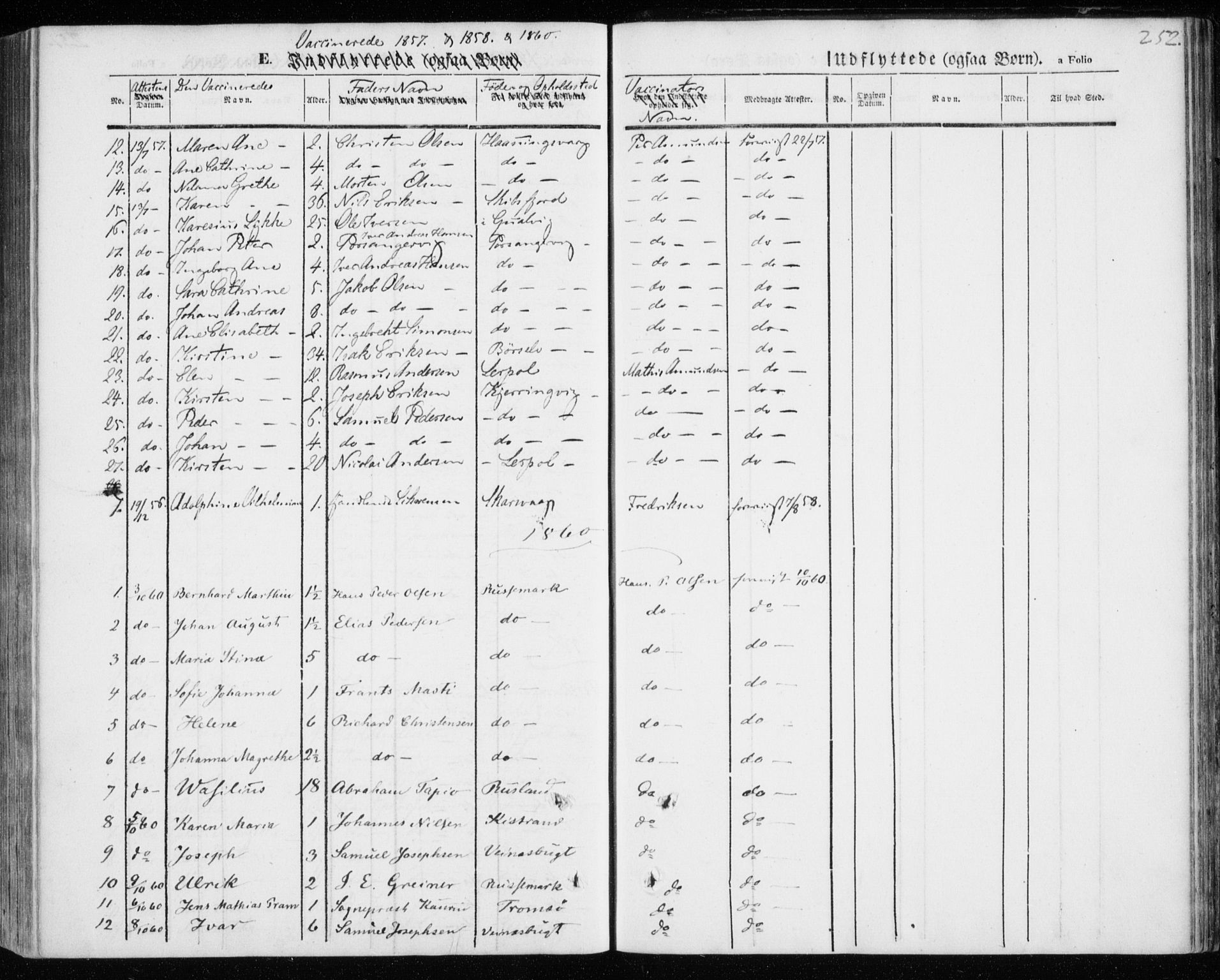 Kistrand/Porsanger sokneprestembete, SATØ/S-1351/H/Ha/L0004.kirke: Parish register (official) no. 4, 1843-1860, p. 252