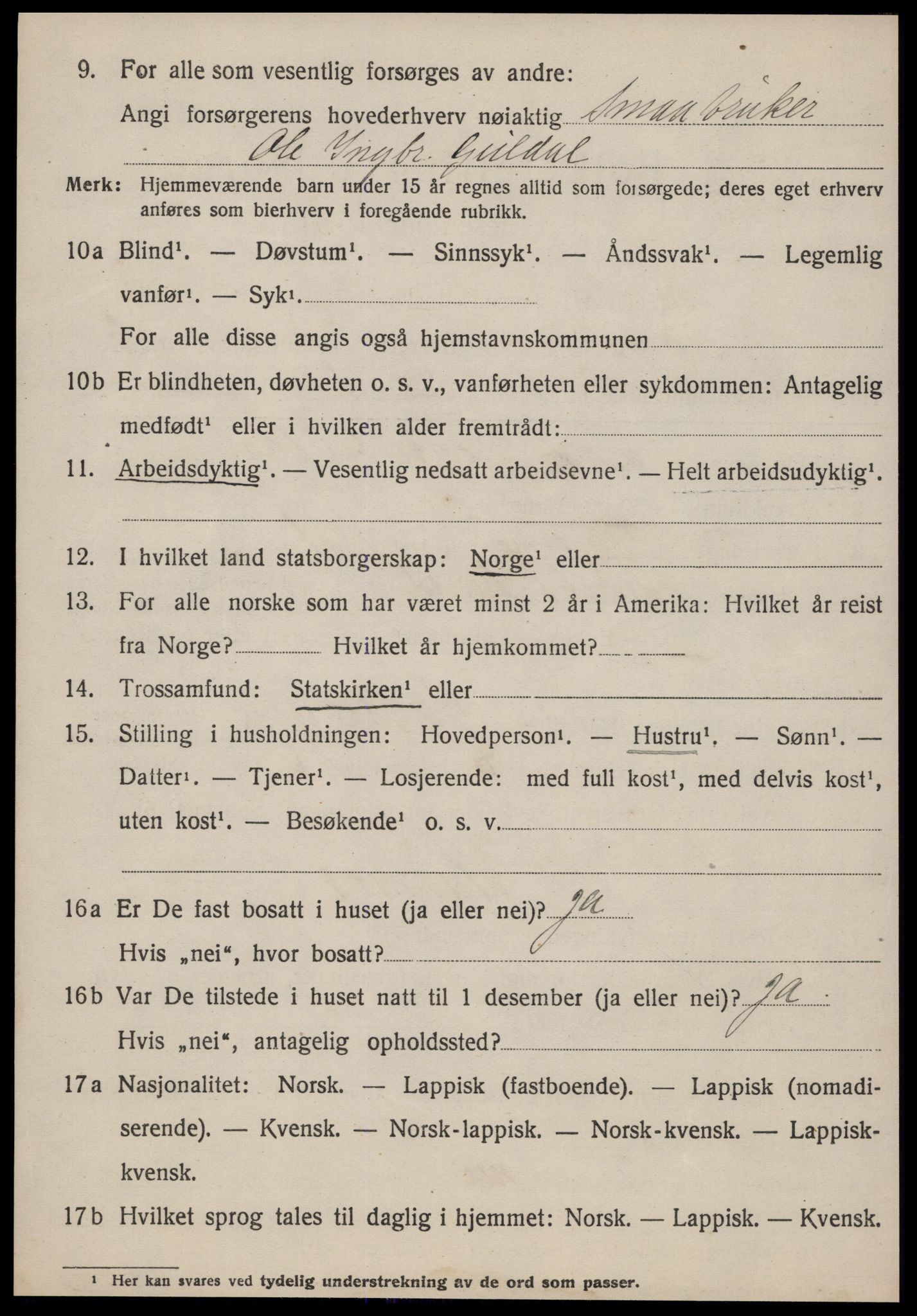 SAT, 1920 census for Røros, 1920, p. 2747