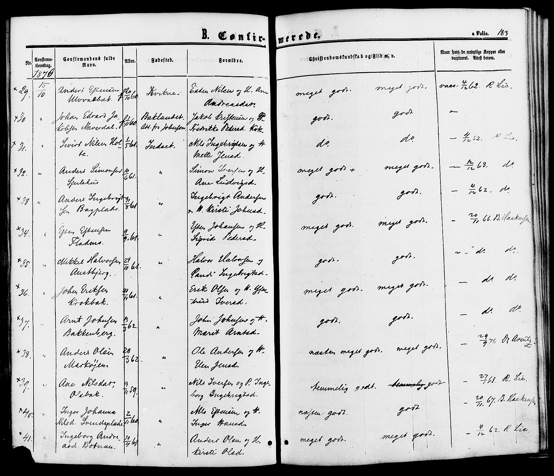 Kvikne prestekontor, SAH/PREST-064/H/Ha/Haa/L0006: Parish register (official) no. 6, 1863-1886, p. 183