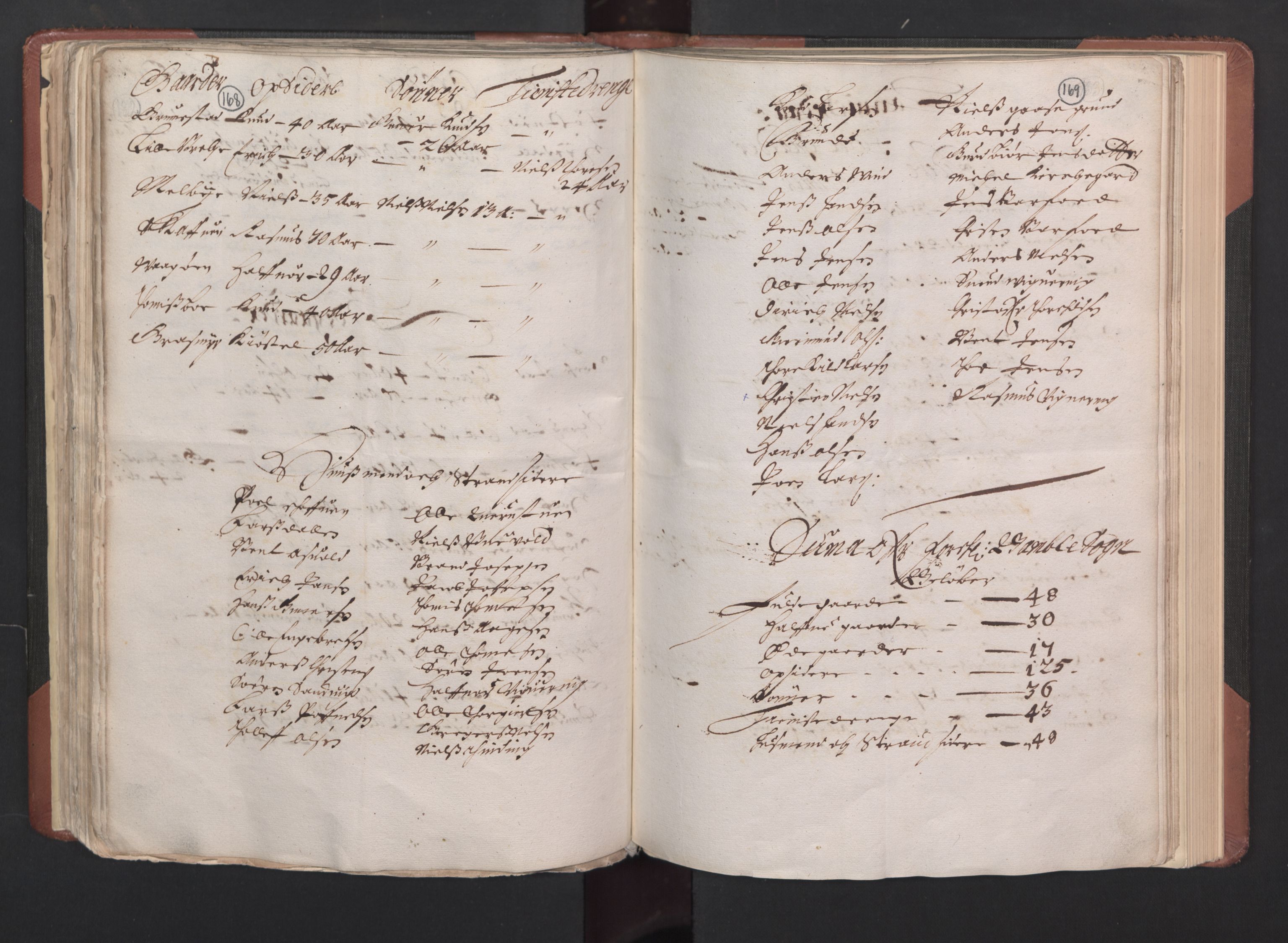 RA, Bailiff's Census 1664-1666, no. 6: Øvre and Nedre Telemark fogderi and Bamble fogderi , 1664, p. 168-169