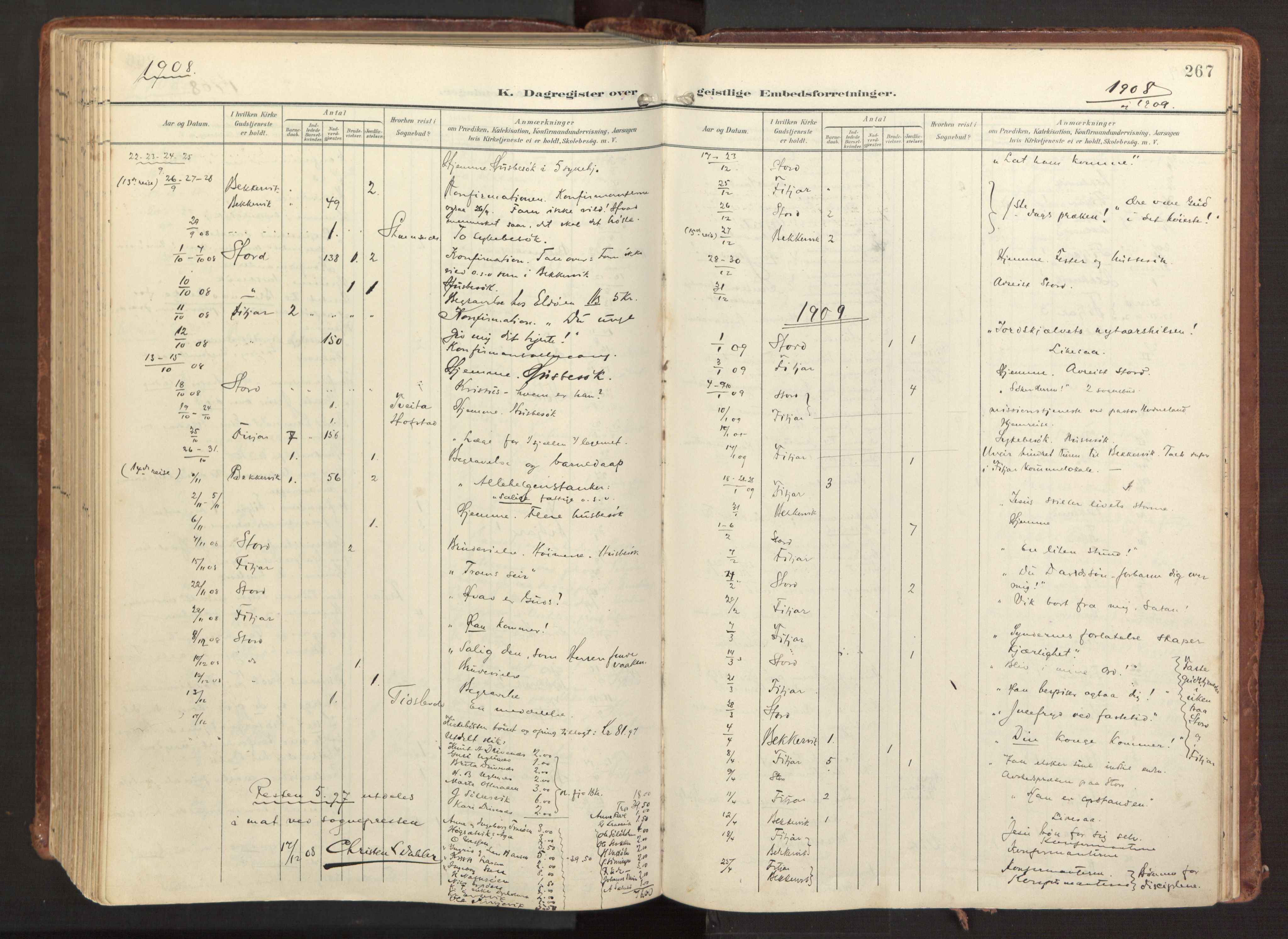 Fitjar sokneprestembete, SAB/A-99926: Parish register (official) no. A 3, 1900-1918, p. 267
