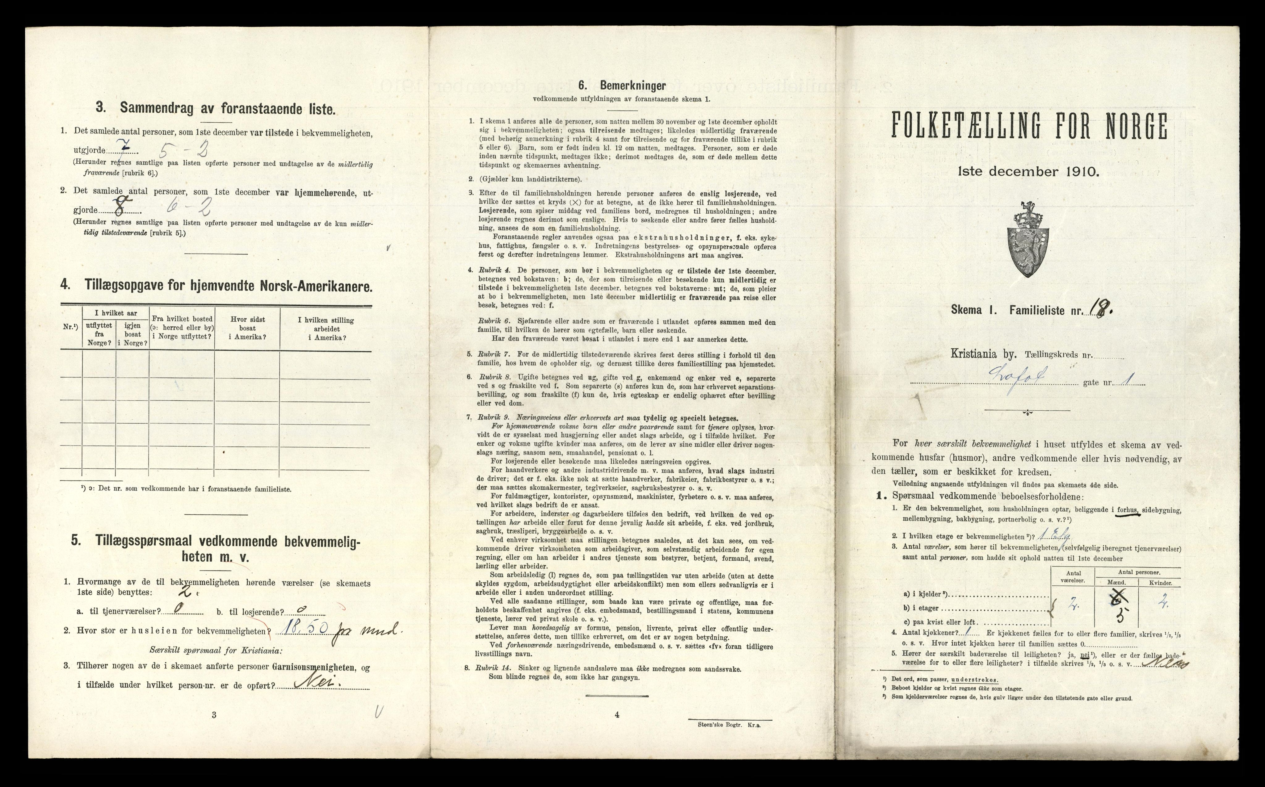 RA, 1910 census for Kristiania, 1910, p. 56905