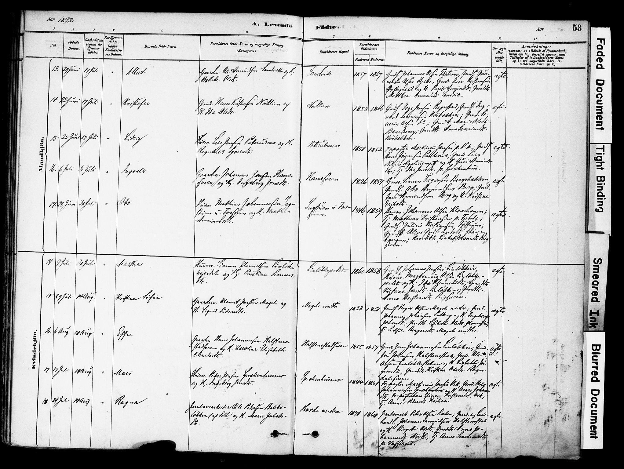 Øyer prestekontor, AV/SAH-PREST-084/H/Ha/Haa/L0009: Parish register (official) no. 9, 1878-1893, p. 53