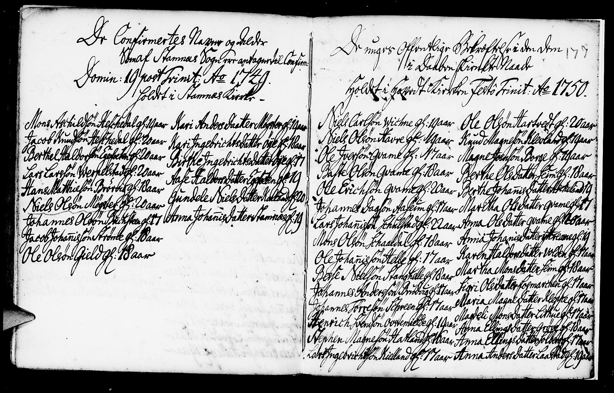 Haus sokneprestembete, SAB/A-75601/H/Haa: Parish register (official) no. A 6, 1748-1758, p. 177