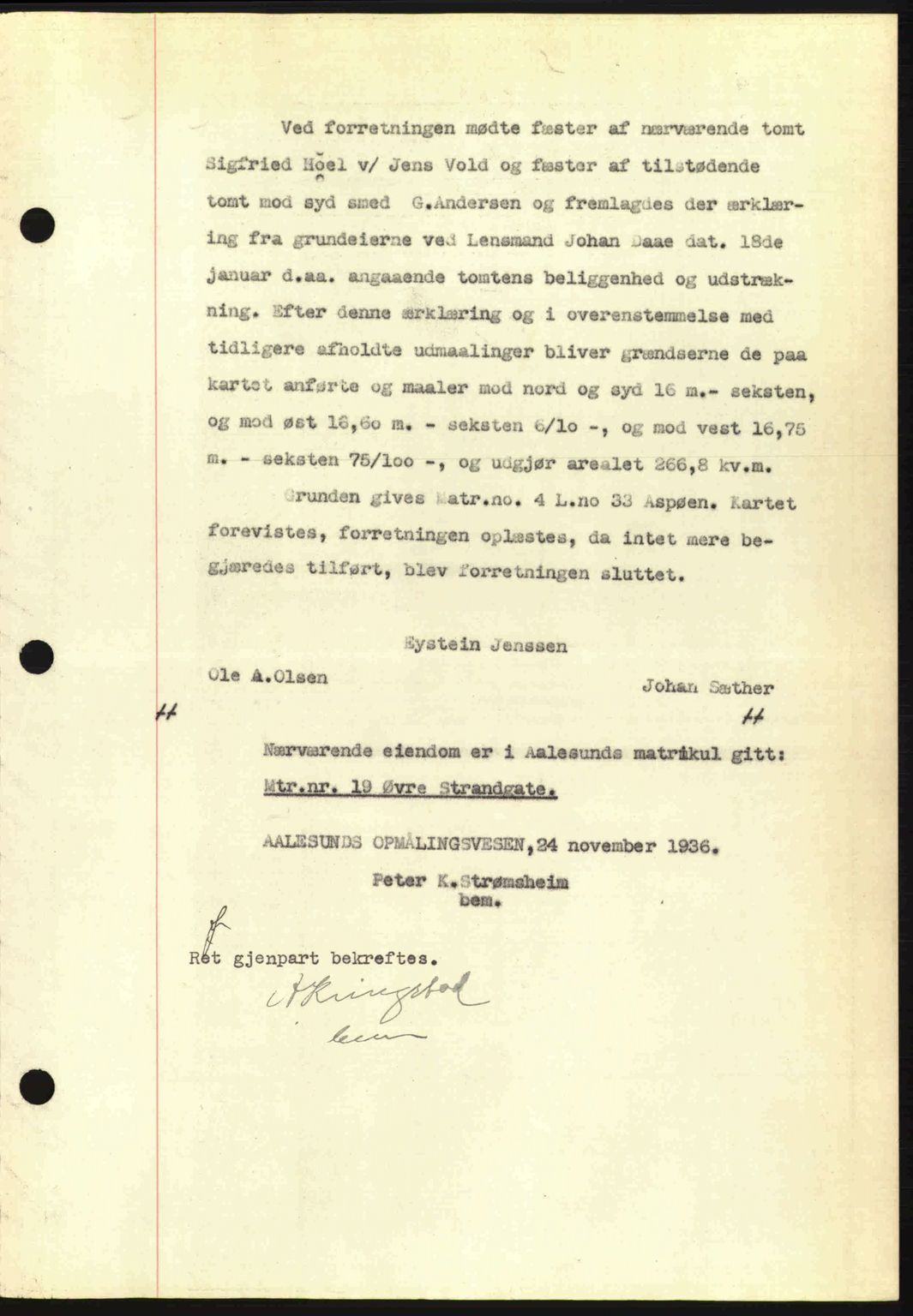 Ålesund byfogd, AV/SAT-A-4384: Mortgage book no. 34 I, 1936-1938, Diary no: : 25/1937