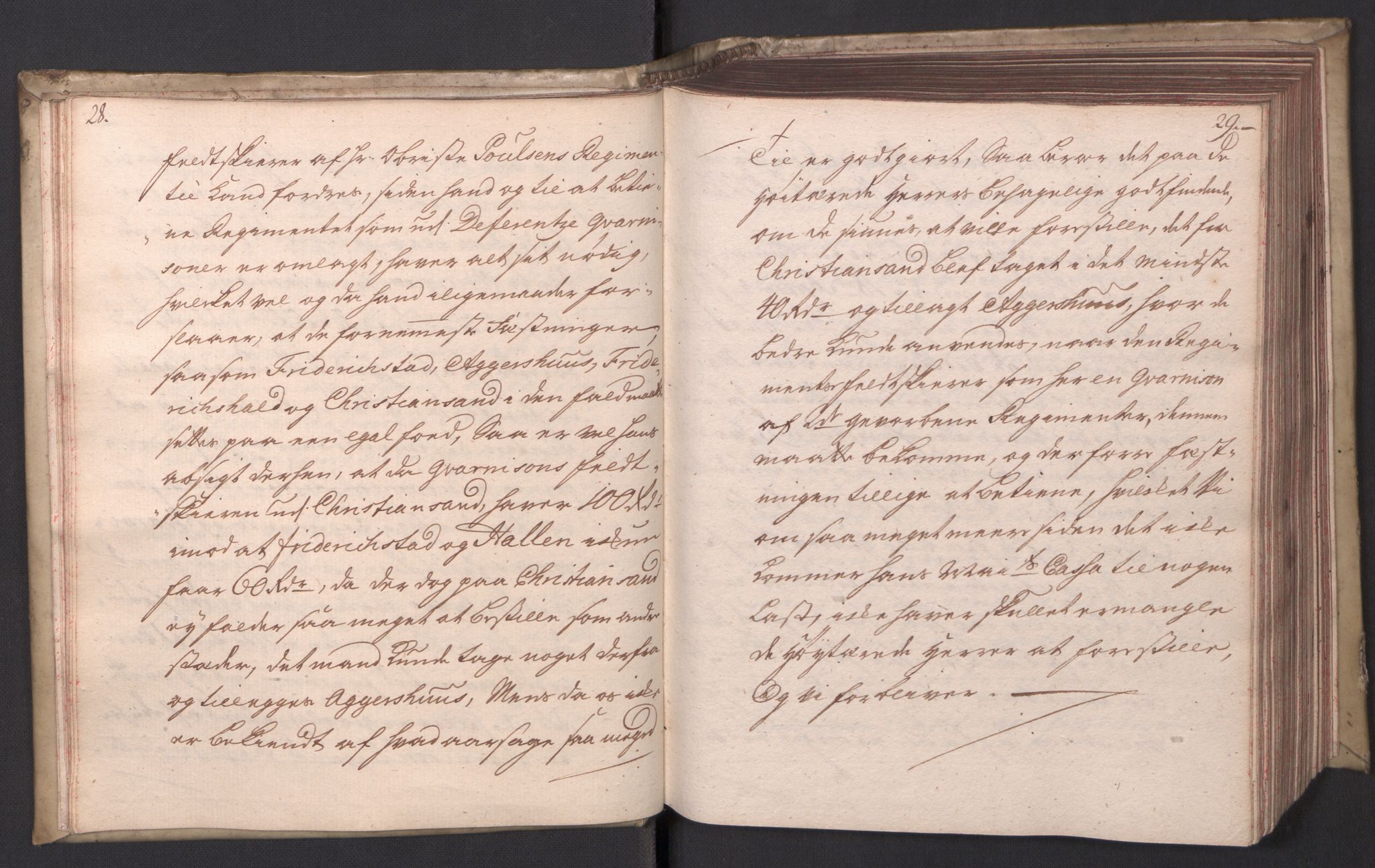 Kommanderende general (KG I) med Det norske krigsdirektorium, AV/RA-EA-5419/B/L0008: Kommanderende generals kopibok, 1723-1725, p. 28-29
