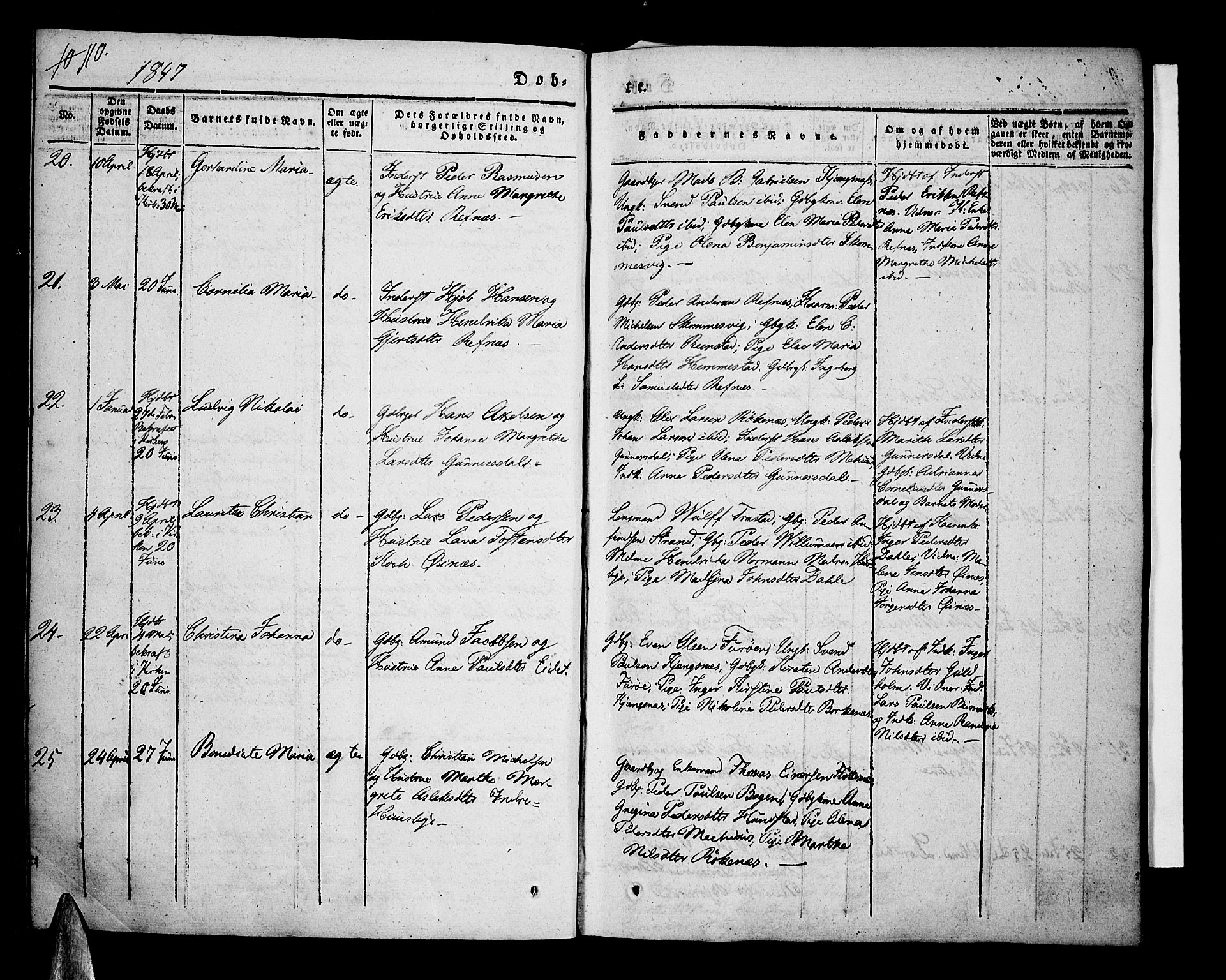 Kvæfjord sokneprestkontor, AV/SATØ-S-1323/G/Ga/Gaa/L0003kirke: Parish register (official) no. 3, 1830-1857, p. 110