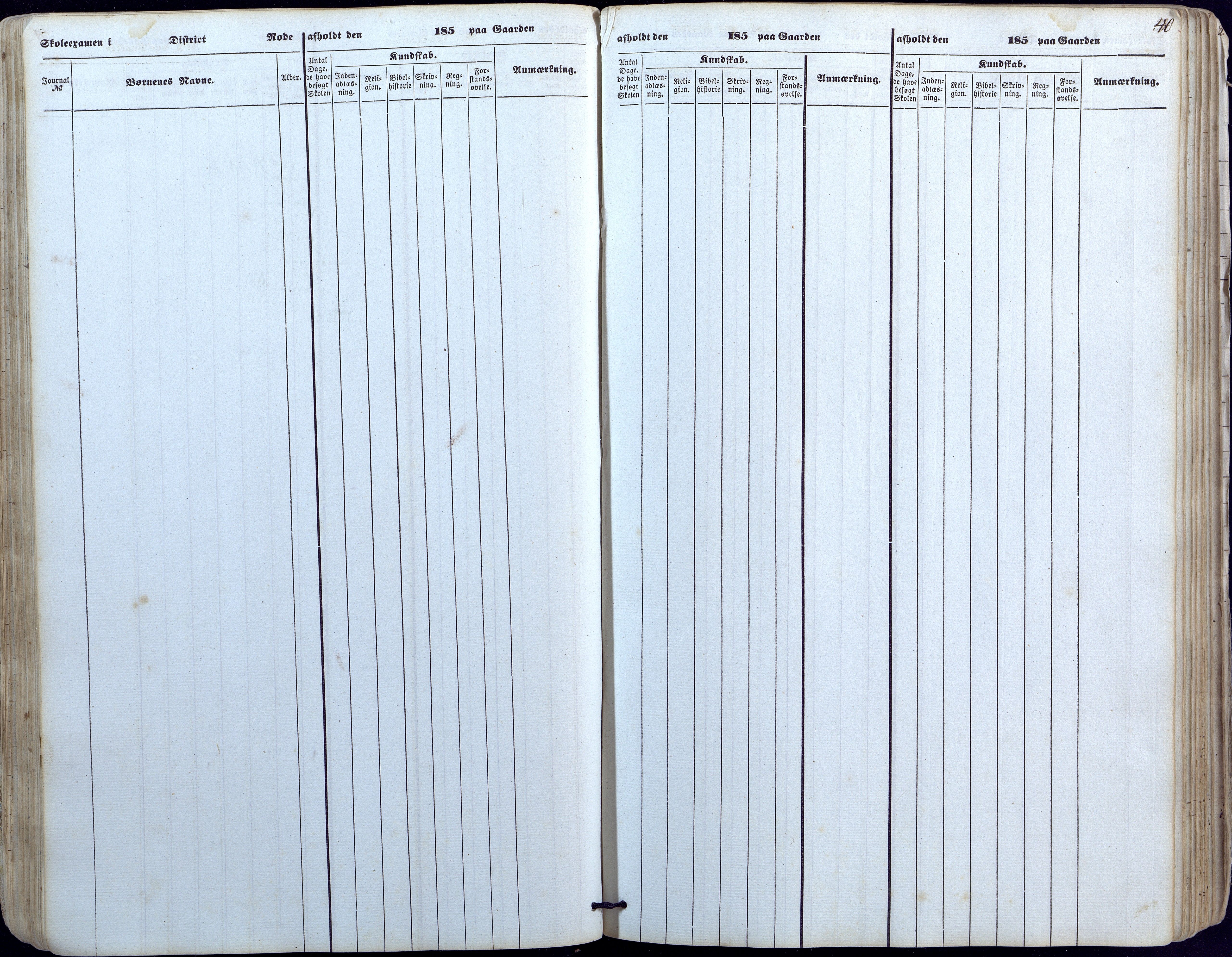 Høvåg kommune, AAKS/KA0927-PK/1/05/L0391: Eksamensprotokoll/alle skoledistrikt, 1852-1863, p. 40