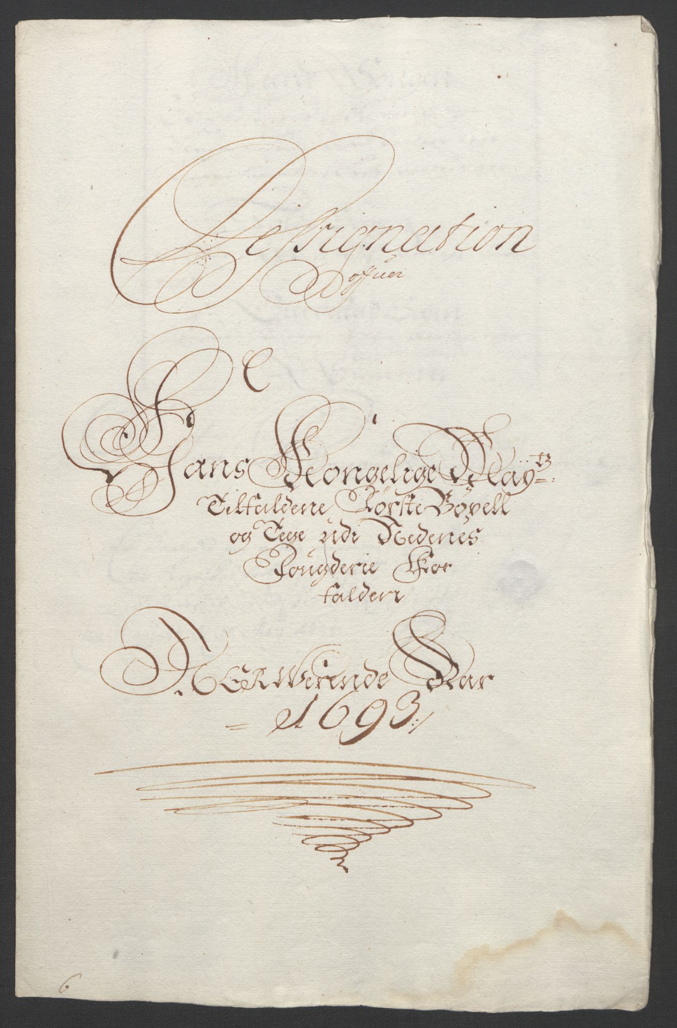 Rentekammeret inntil 1814, Reviderte regnskaper, Fogderegnskap, RA/EA-4092/R39/L2312: Fogderegnskap Nedenes, 1693-1695, p. 108