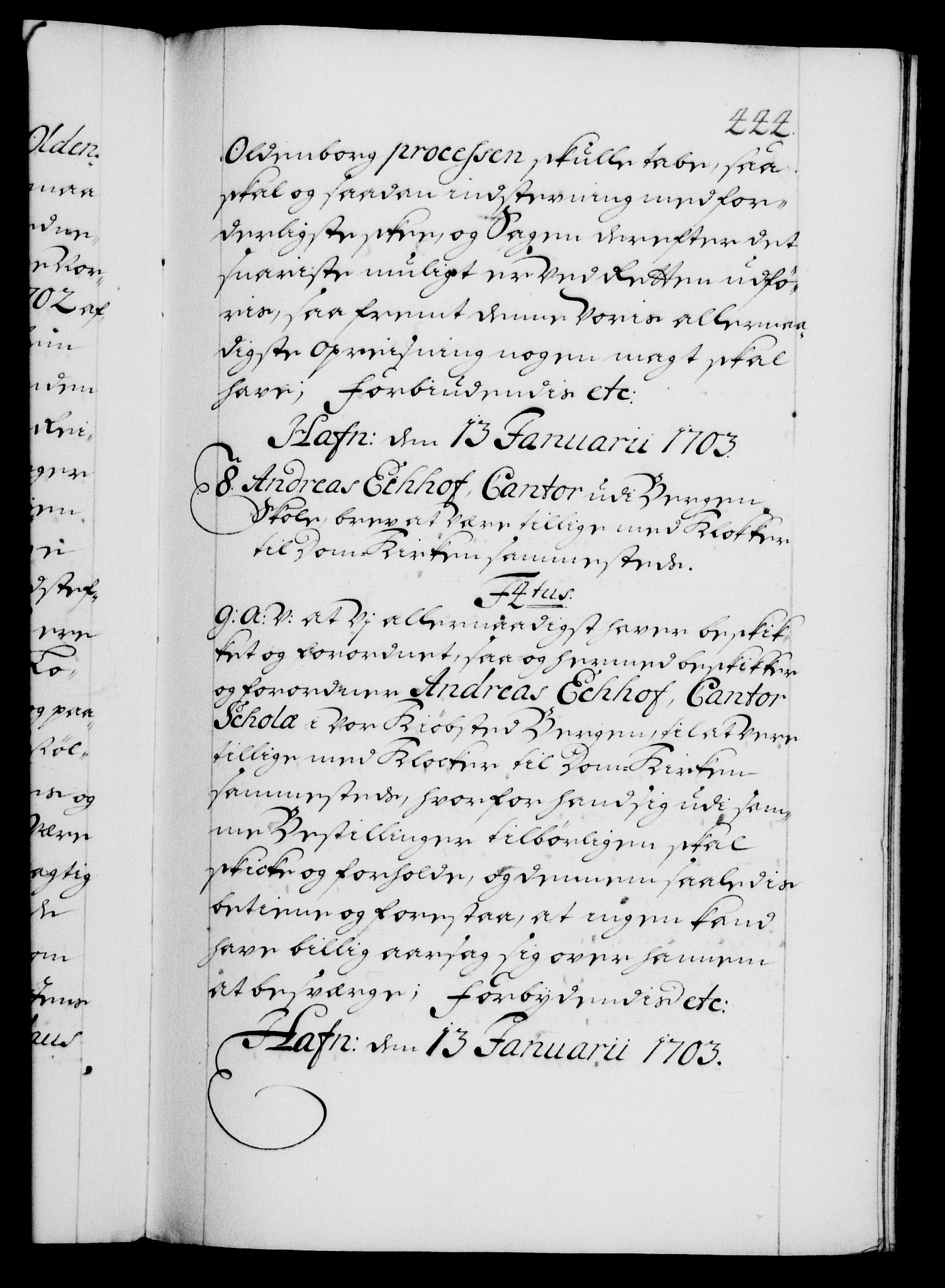 Danske Kanselli 1572-1799, RA/EA-3023/F/Fc/Fca/Fcaa/L0018: Norske registre, 1699-1703, p. 444a