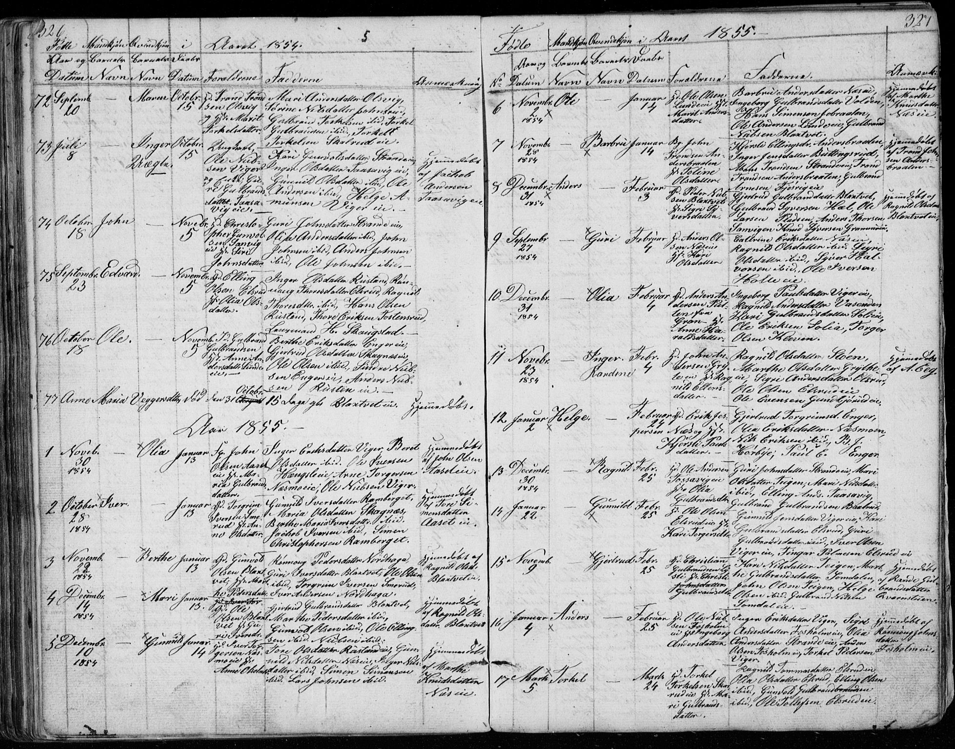 Ådal kirkebøker, SAKO/A-248/G/Ga/L0002: Parish register (copy) no. I 2, 1840-1861, p. 326-327