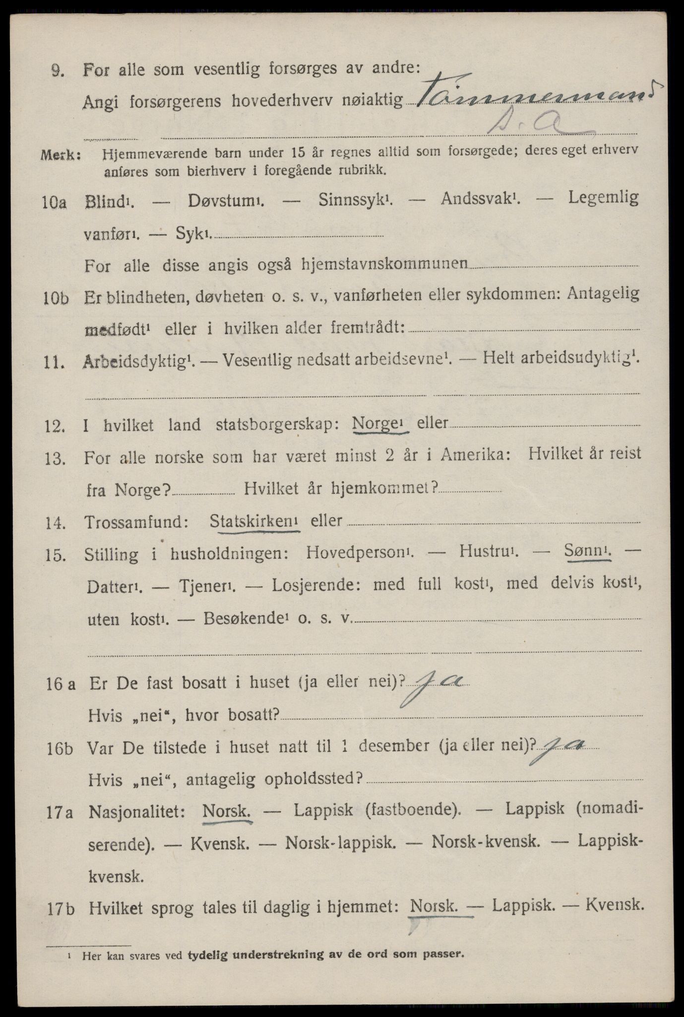 SAT, 1920 census for Buksnes, 1920, p. 3930