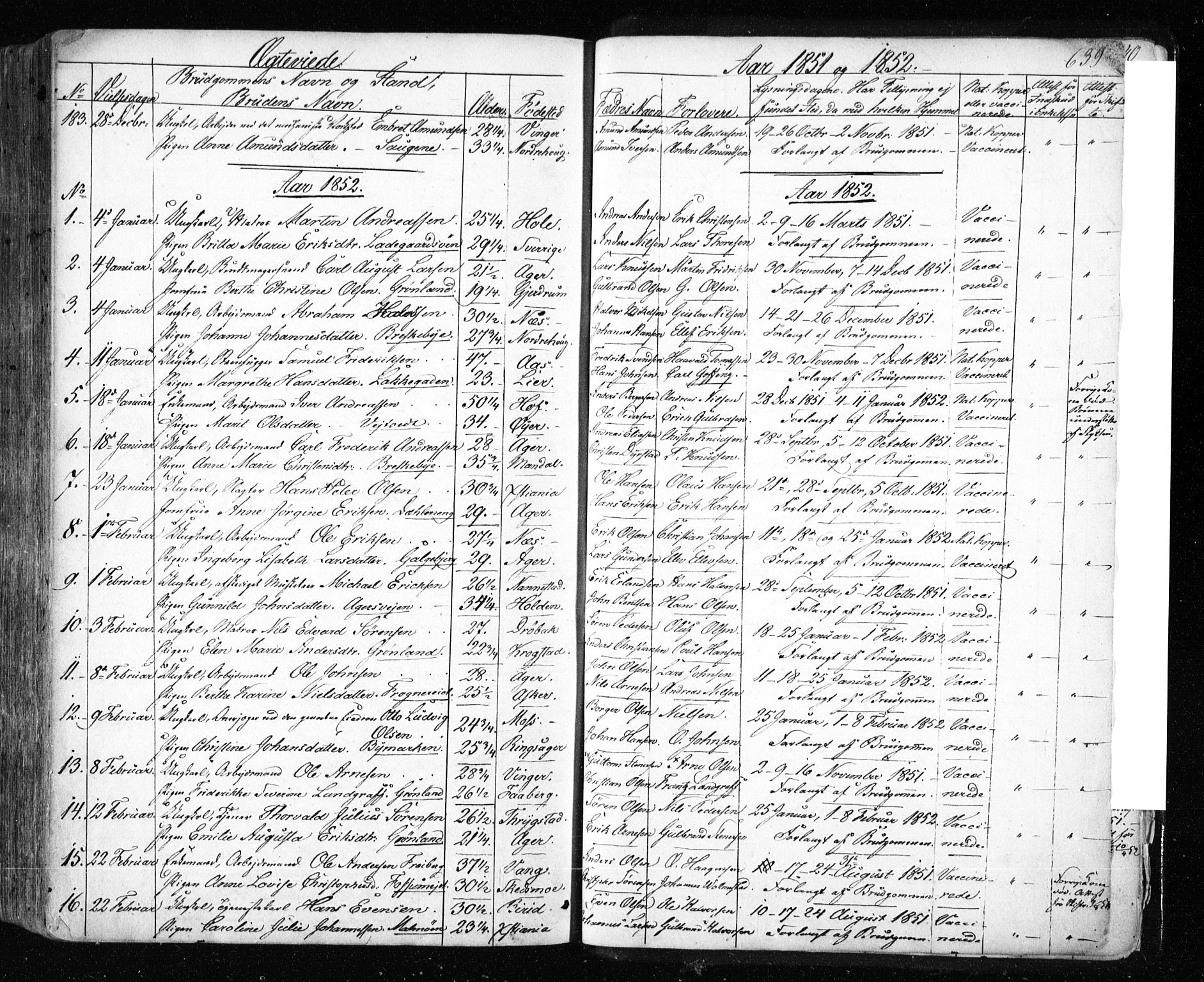 Aker prestekontor kirkebøker, SAO/A-10861/F/L0019: Parish register (official) no. 19, 1842-1852, p. 639