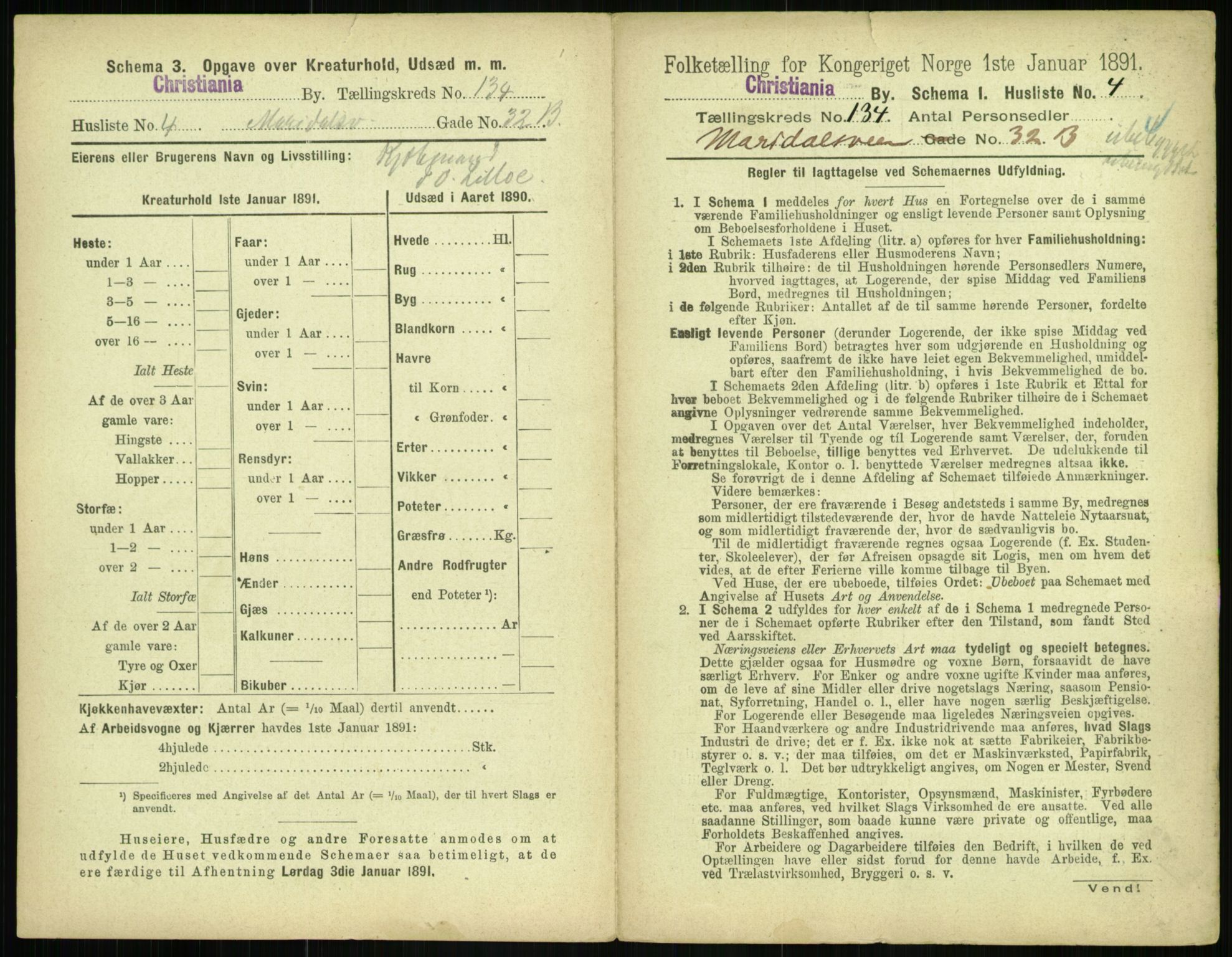 RA, 1891 census for 0301 Kristiania, 1891, p. 73413