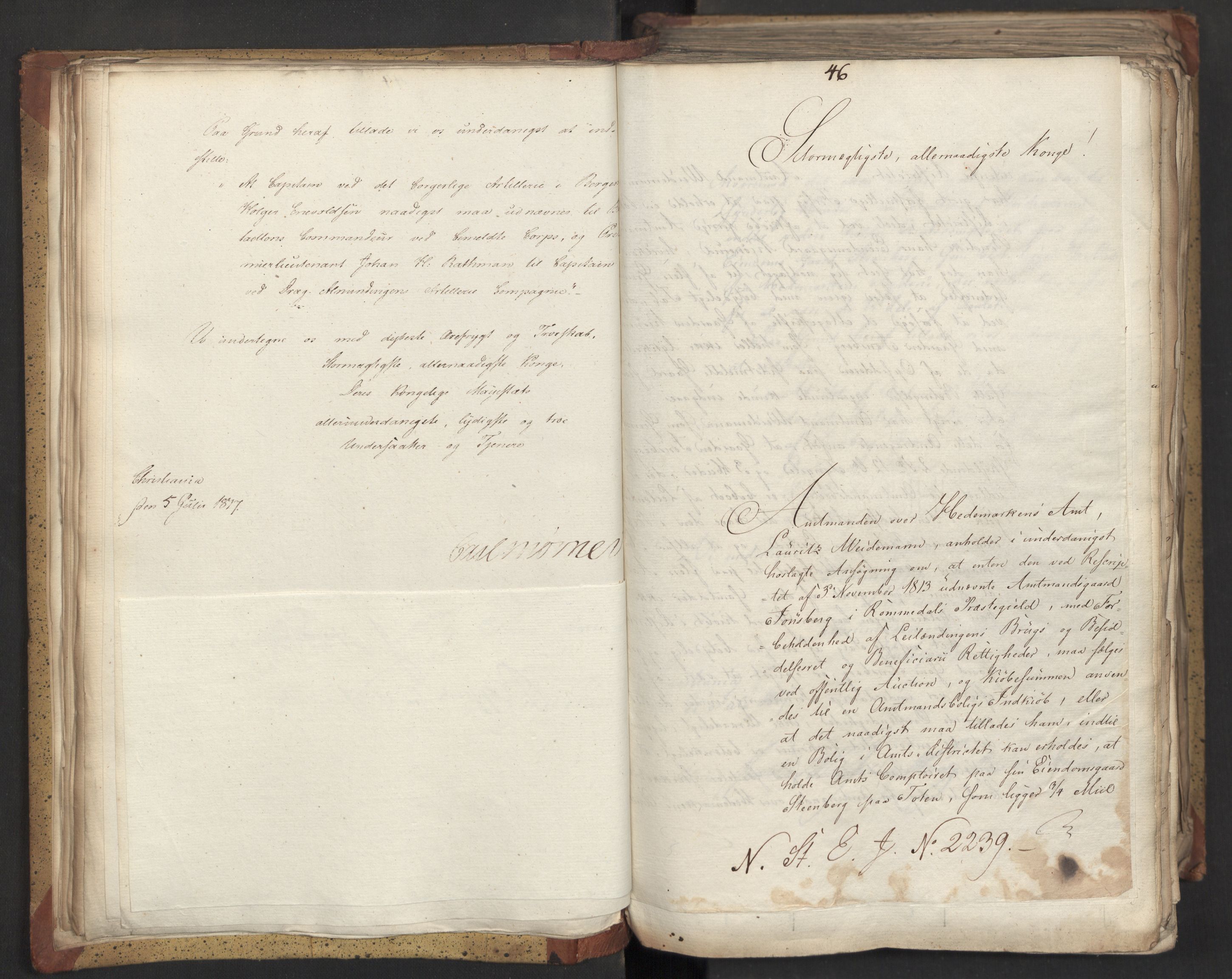 Statsrådsavdelingen i Stockholm, RA/S-1003/D/Da/L0010: Regjeringsinnstillinger nr. 2219-2392, 1817, p. 53