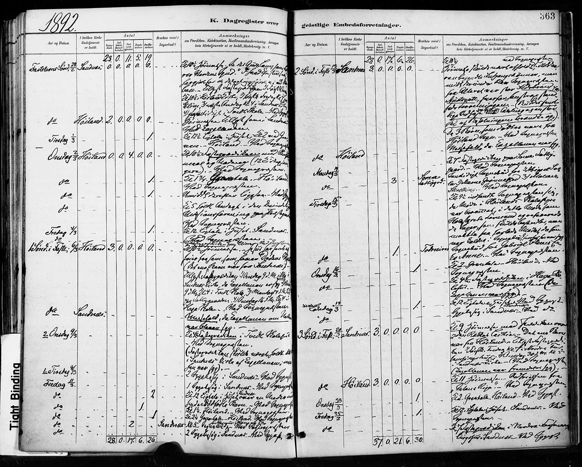 Høyland sokneprestkontor, AV/SAST-A-101799/001/30BA/L0013: Parish register (official) no. A 13.2, 1889-1898, p. 363