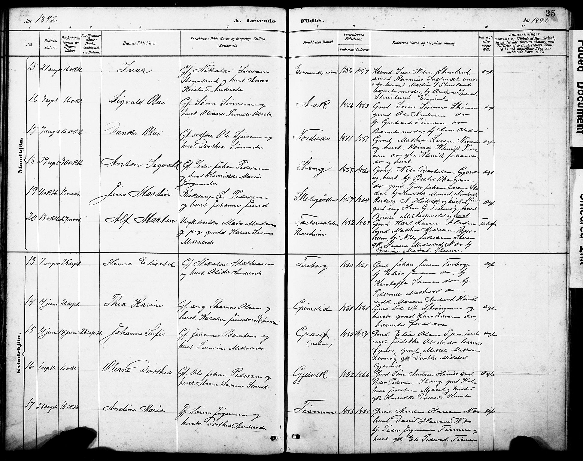 Askvoll sokneprestembete, AV/SAB-A-79501/H/Hab/Haba/L0003: Parish register (copy) no. A 3, 1886-1928, p. 25