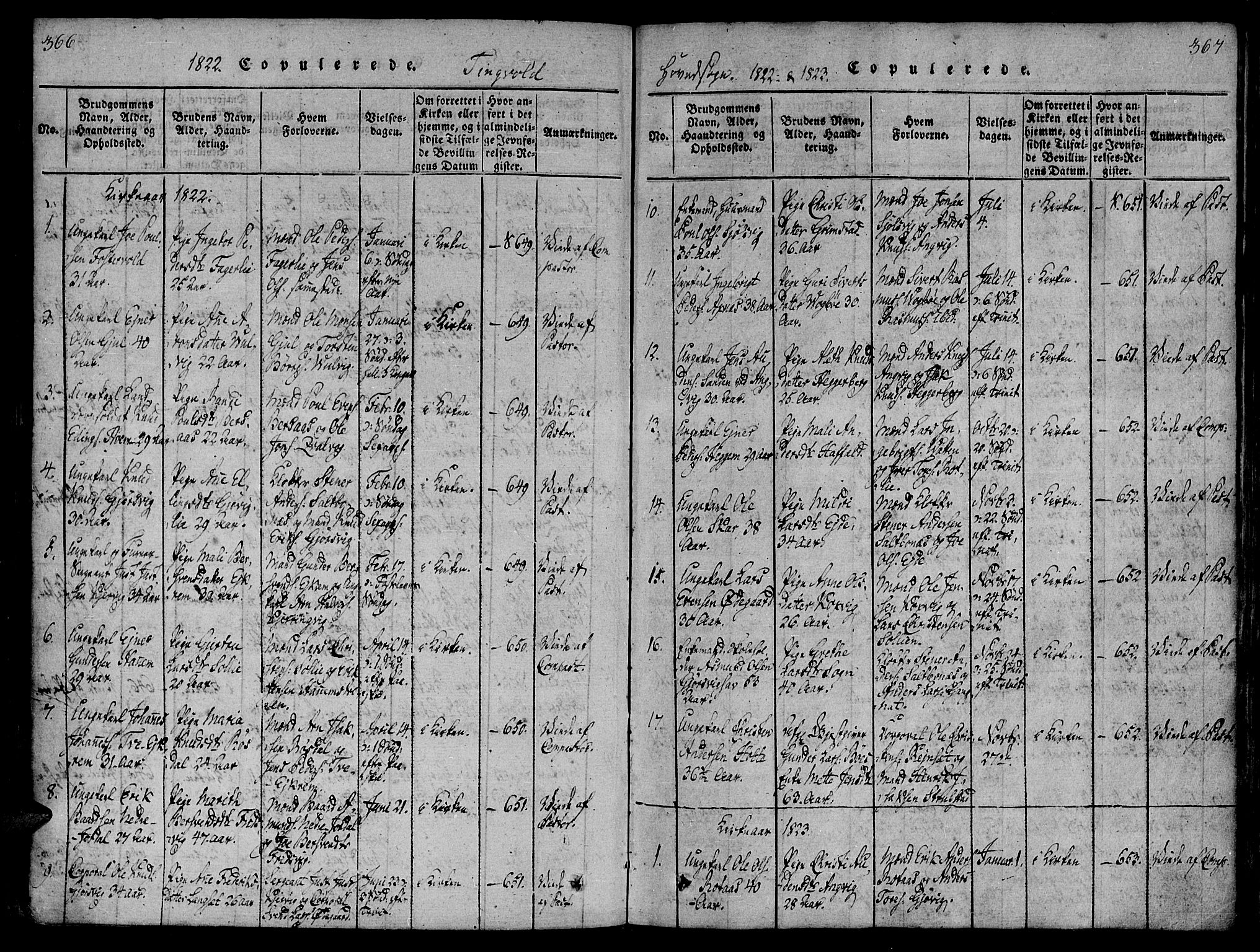Ministerialprotokoller, klokkerbøker og fødselsregistre - Møre og Romsdal, SAT/A-1454/586/L0982: Parish register (official) no. 586A08, 1819-1829, p. 366-367