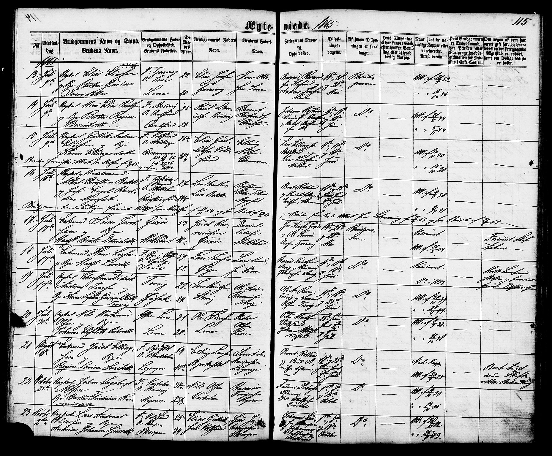 Ministerialprotokoller, klokkerbøker og fødselsregistre - Møre og Romsdal, SAT/A-1454/507/L0071: Parish register (official) no. 507A06, 1863-1878, p. 115