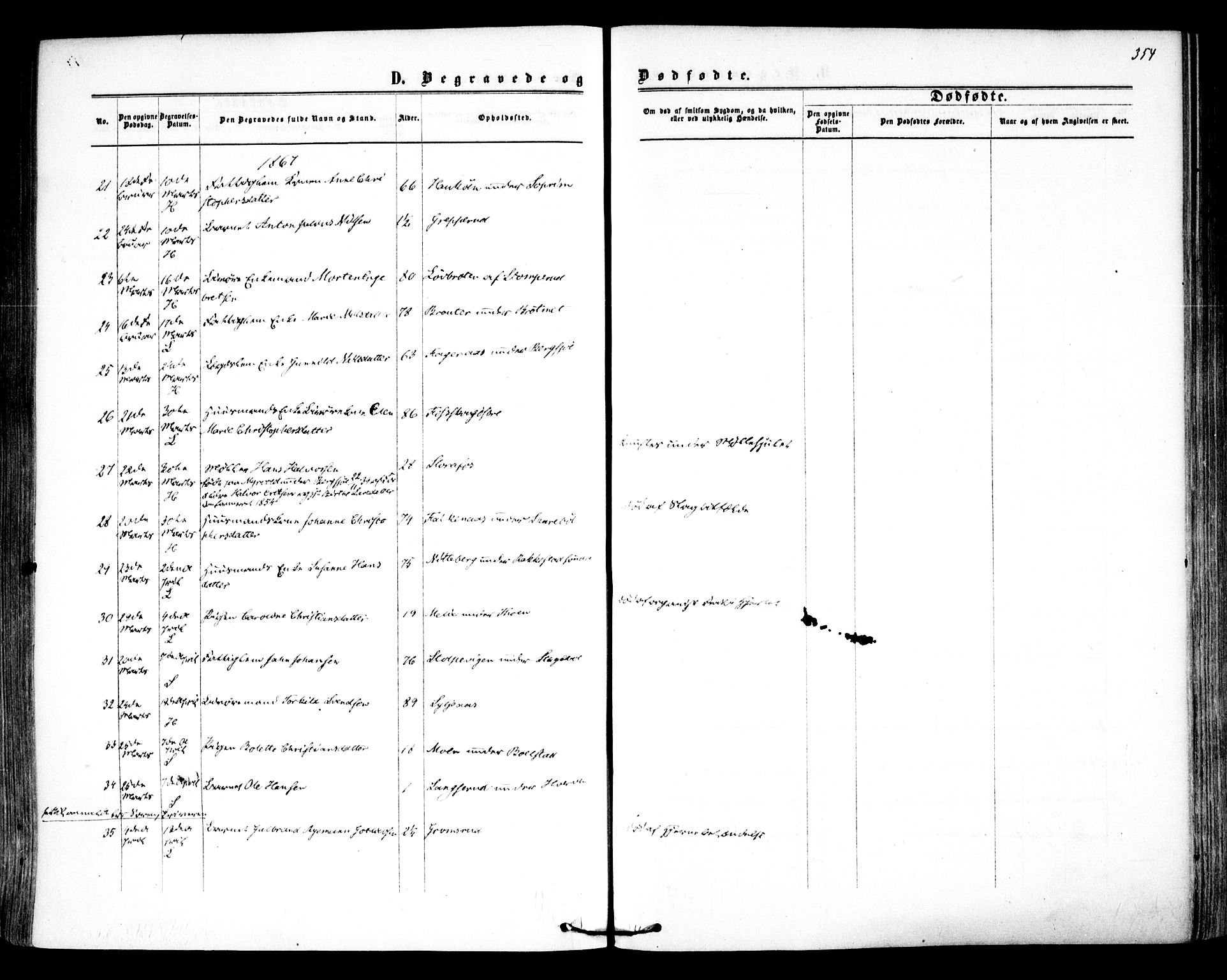 Høland prestekontor Kirkebøker, AV/SAO-A-10346a/F/Fa/L0011: Parish register (official) no. I 11, 1862-1869, p. 354