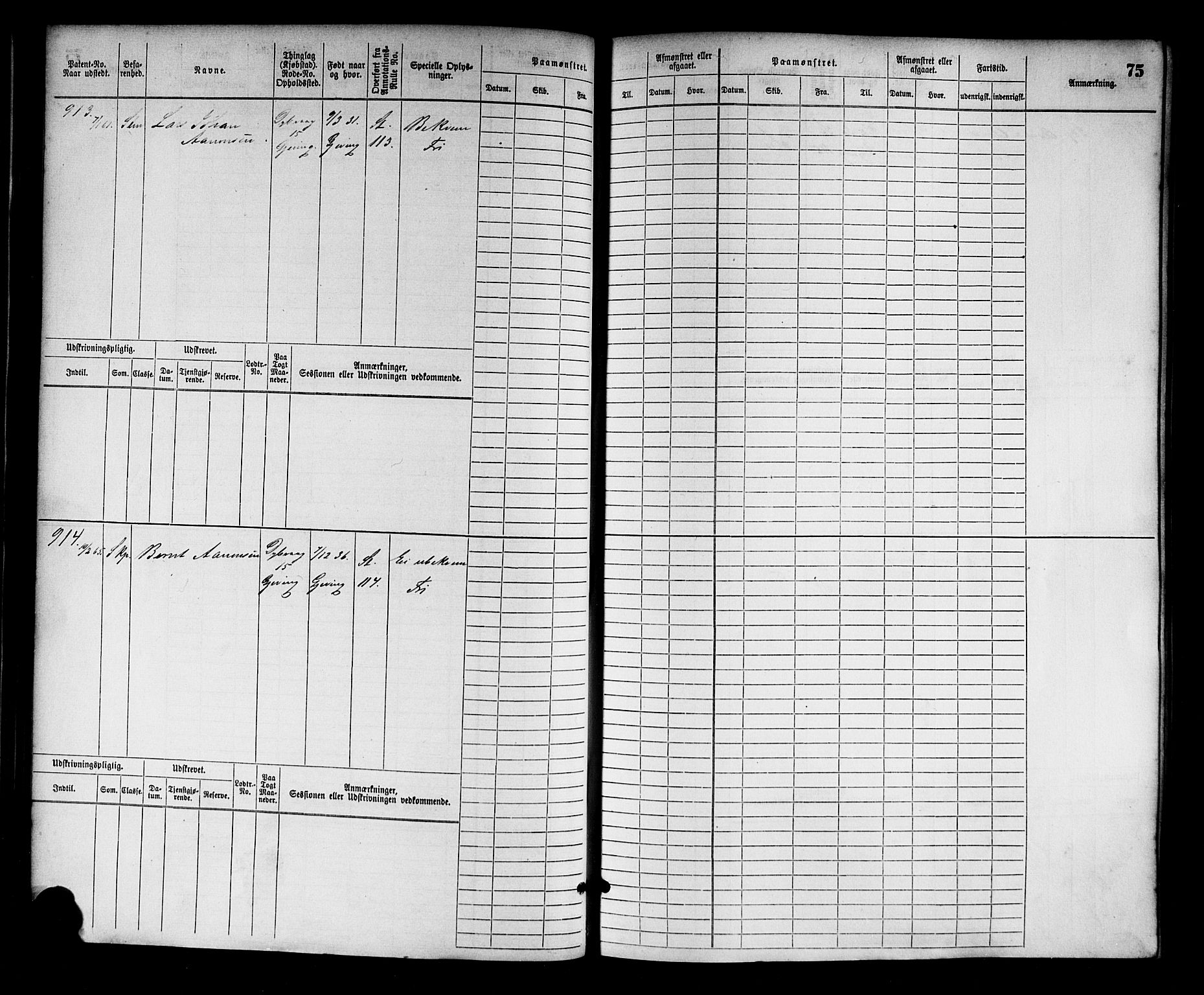 Tvedestrand mønstringskrets, AV/SAK-2031-0011/F/Fb/L0002: Hovedrulle nr 767-1528, R-3, 1868-1900, p. 75