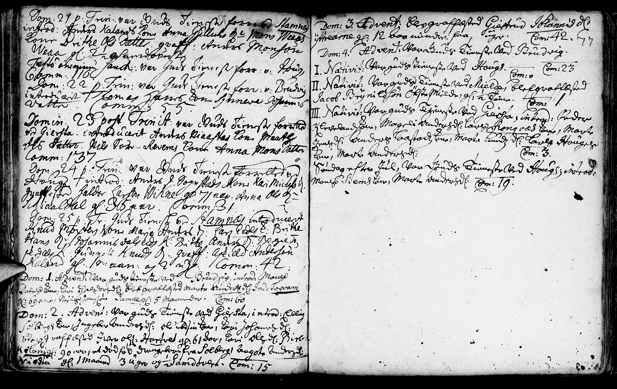 Haus sokneprestembete, AV/SAB-A-75601/H/Haa: Parish register (official) no. A 5, 1733-1747, p. 77