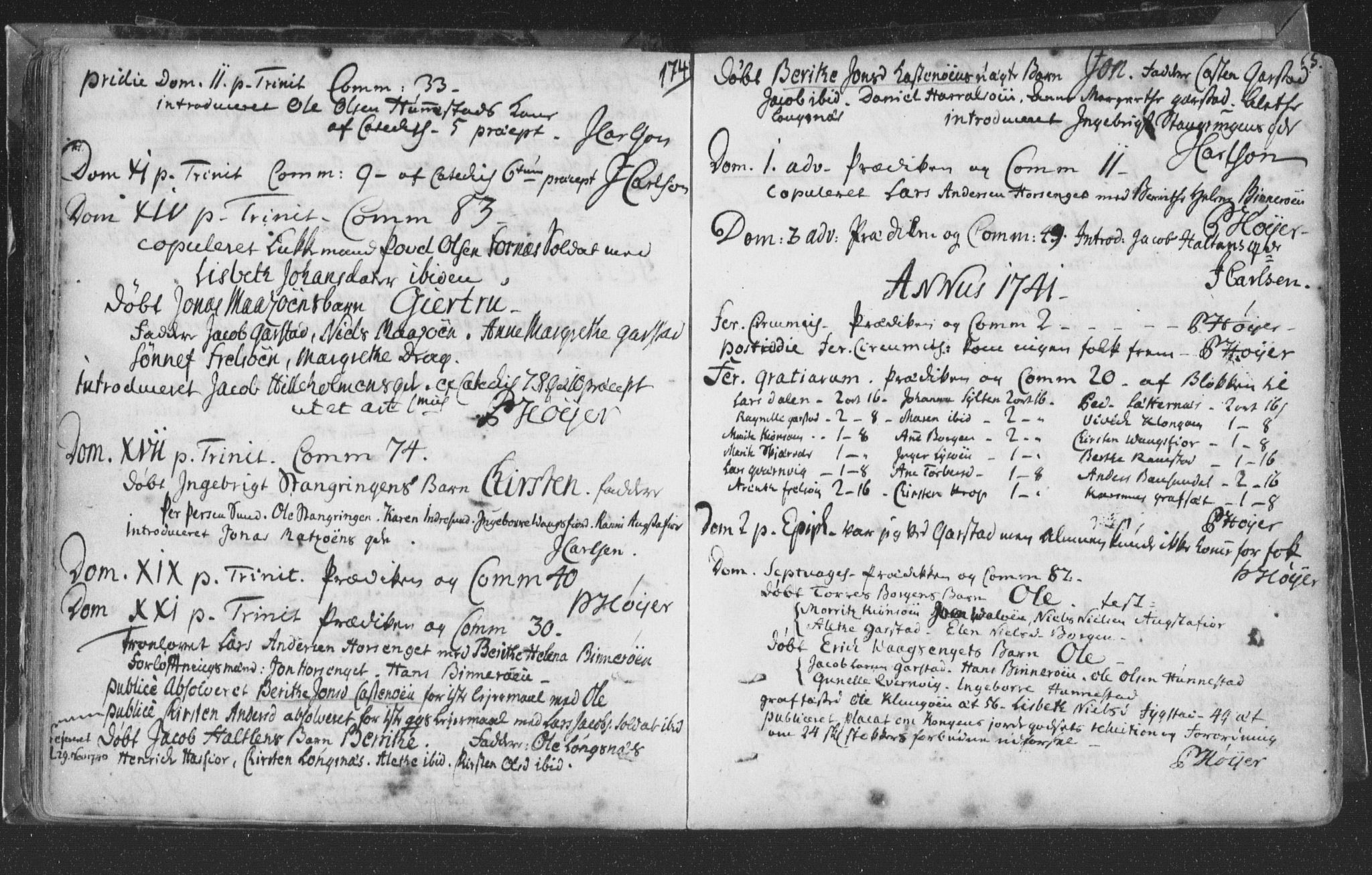 Ministerialprotokoller, klokkerbøker og fødselsregistre - Nord-Trøndelag, SAT/A-1458/786/L0685: Parish register (official) no. 786A01, 1710-1798, p. 65