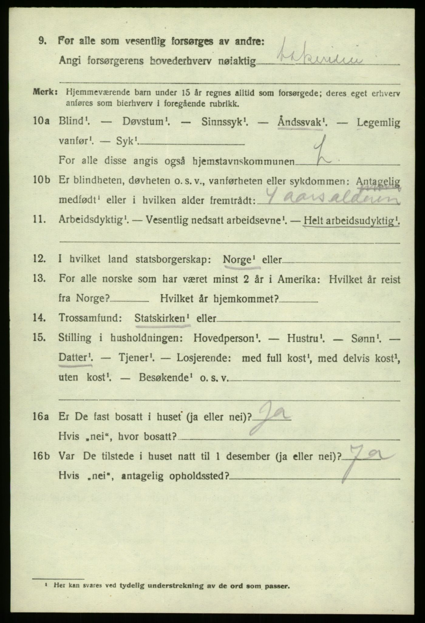 SAB, 1920 census for Laksevåg, 1920, p. 13607