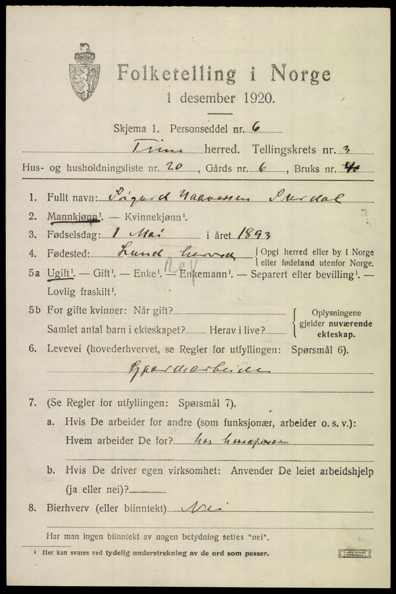 SAST, 1920 census for Time, 1920, p. 4131