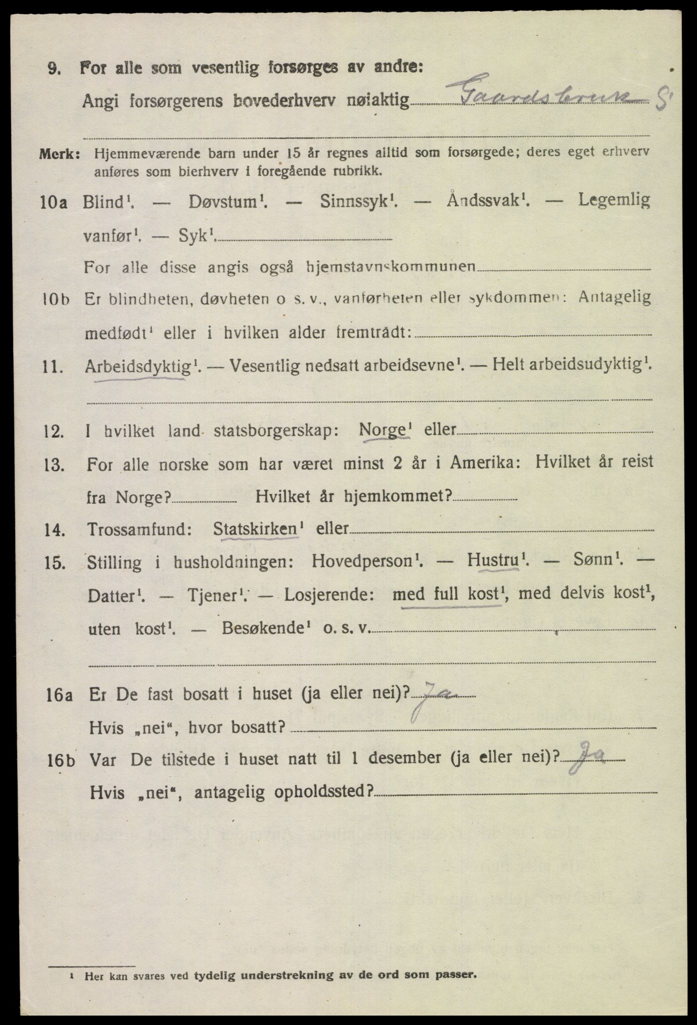 SAK, 1920 census for Kvinesdal, 1920, p. 2456