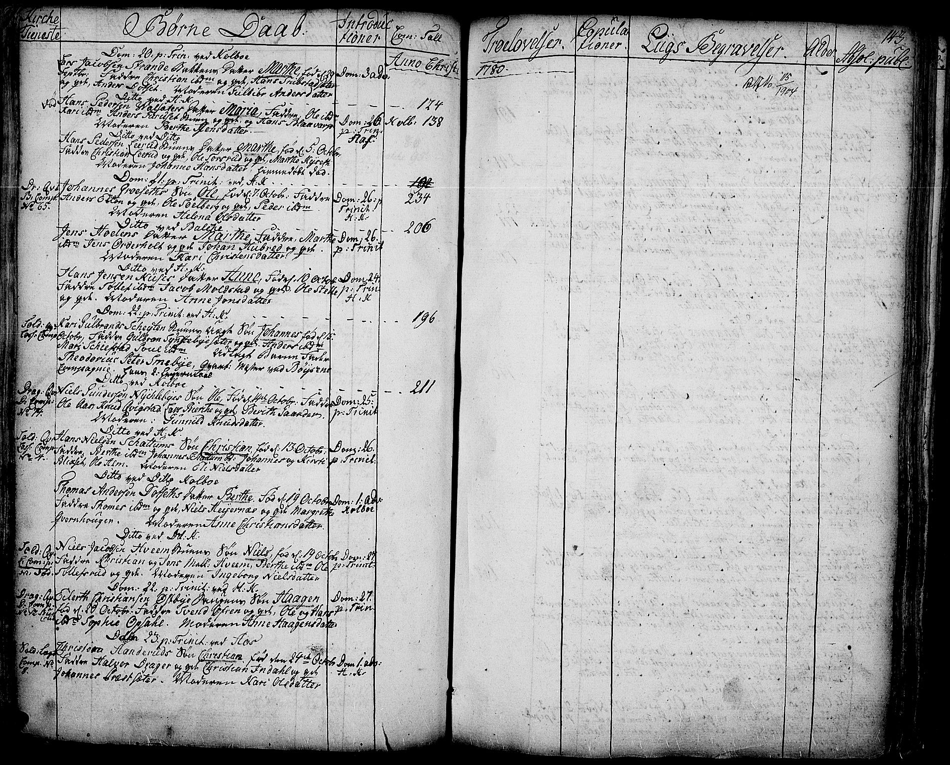 Toten prestekontor, SAH/PREST-102/H/Ha/Haa/L0006: Parish register (official) no. 6, 1773-1793, p. 143
