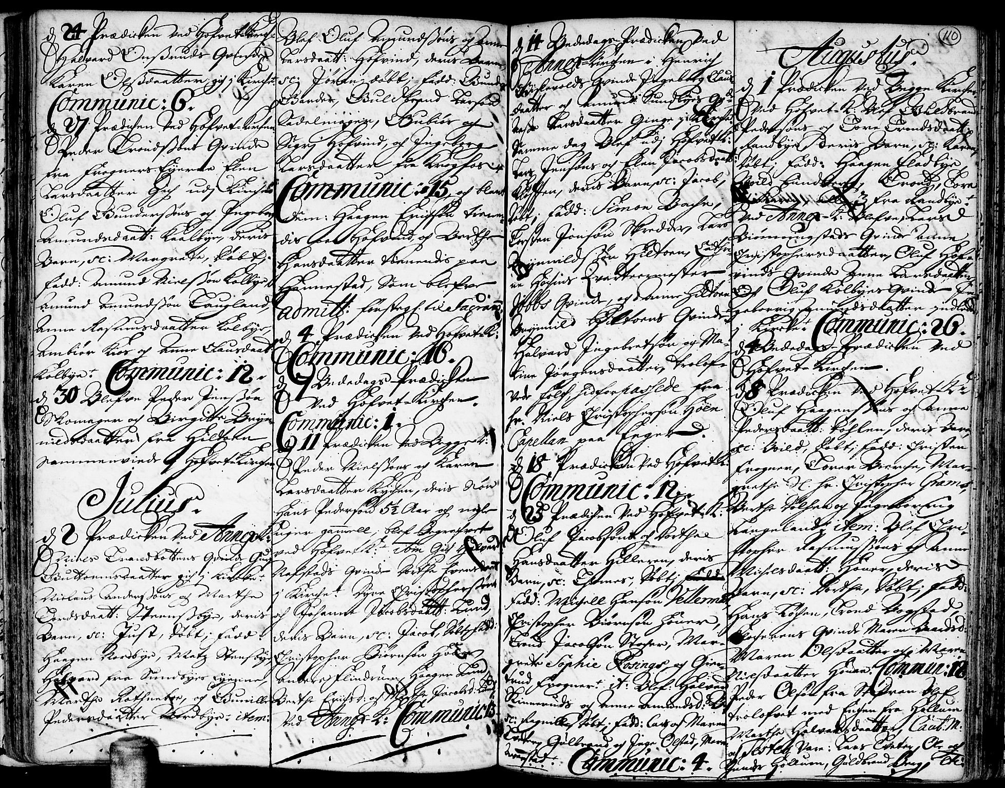 Ullensaker prestekontor Kirkebøker, AV/SAO-A-10236a/F/Fa/L0001: Parish register (official) no. I 1, 1689-1701, p. 110