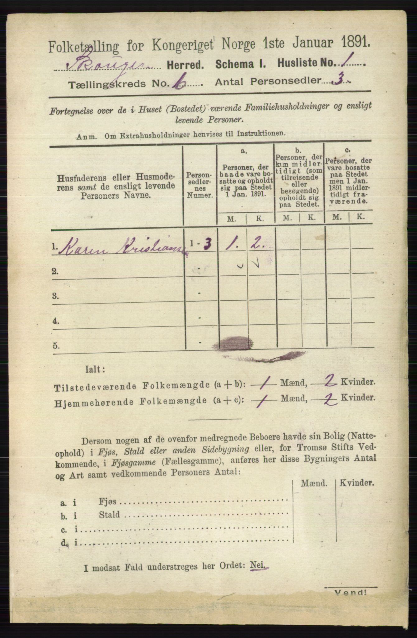 RA, 1891 census for 0712 Skoger, 1891, p. 3700