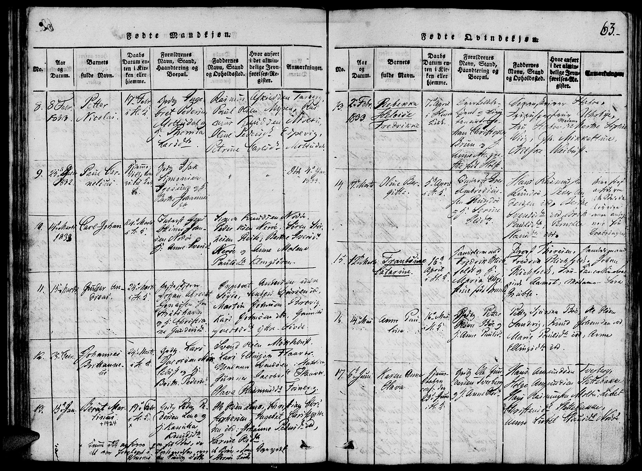 Ministerialprotokoller, klokkerbøker og fødselsregistre - Møre og Romsdal, SAT/A-1454/507/L0069: Parish register (official) no. 507A04, 1816-1841, p. 63