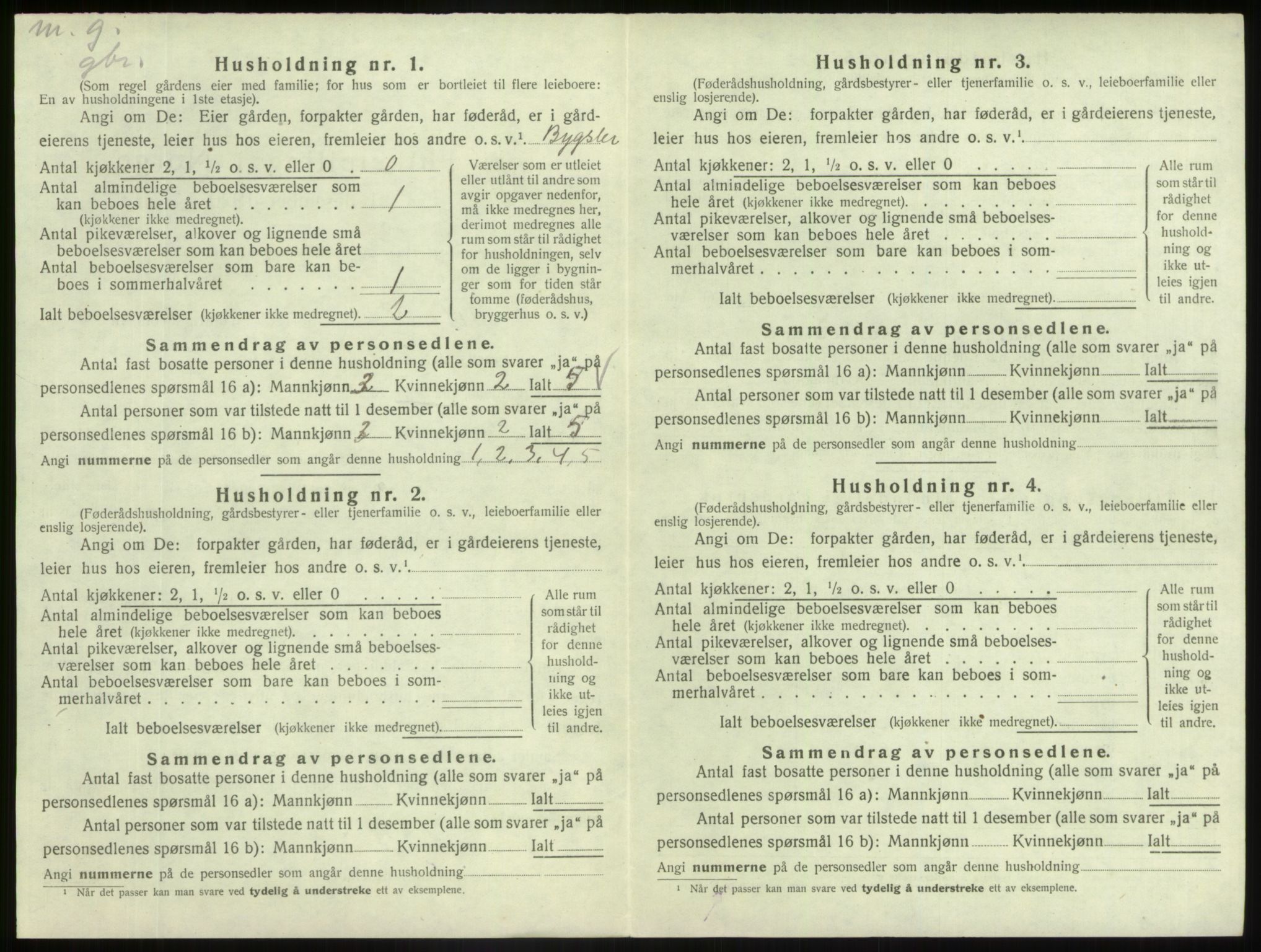 SAB, 1920 census for Askvoll, 1920, p. 468