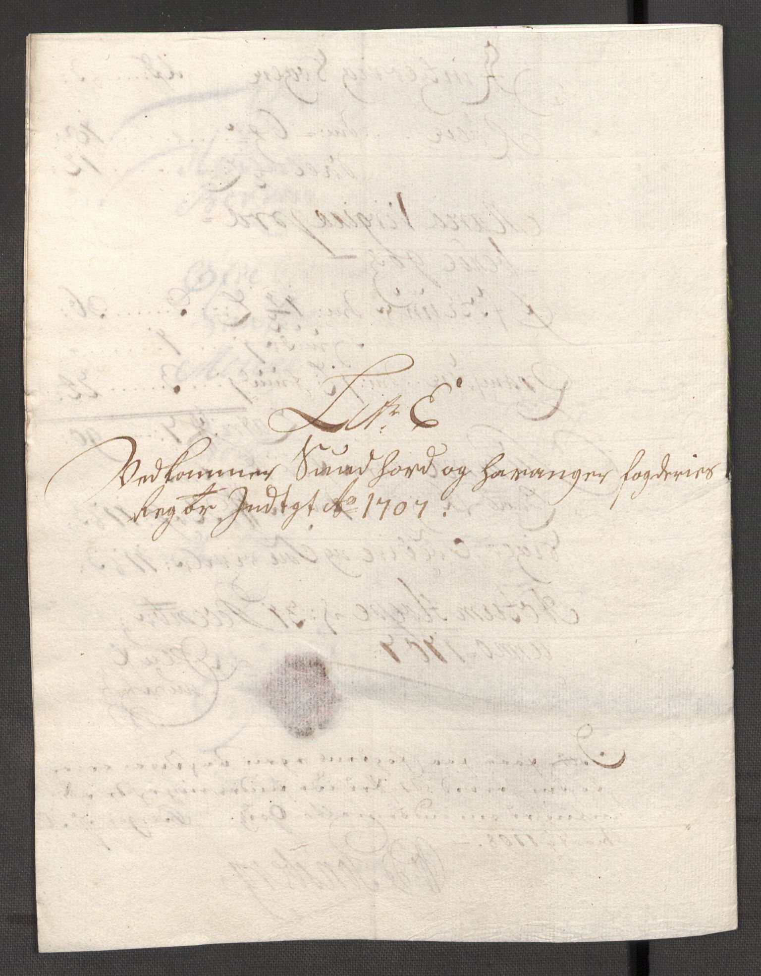 Rentekammeret inntil 1814, Reviderte regnskaper, Fogderegnskap, AV/RA-EA-4092/R48/L2984: Fogderegnskap Sunnhordland og Hardanger, 1706-1707, p. 400