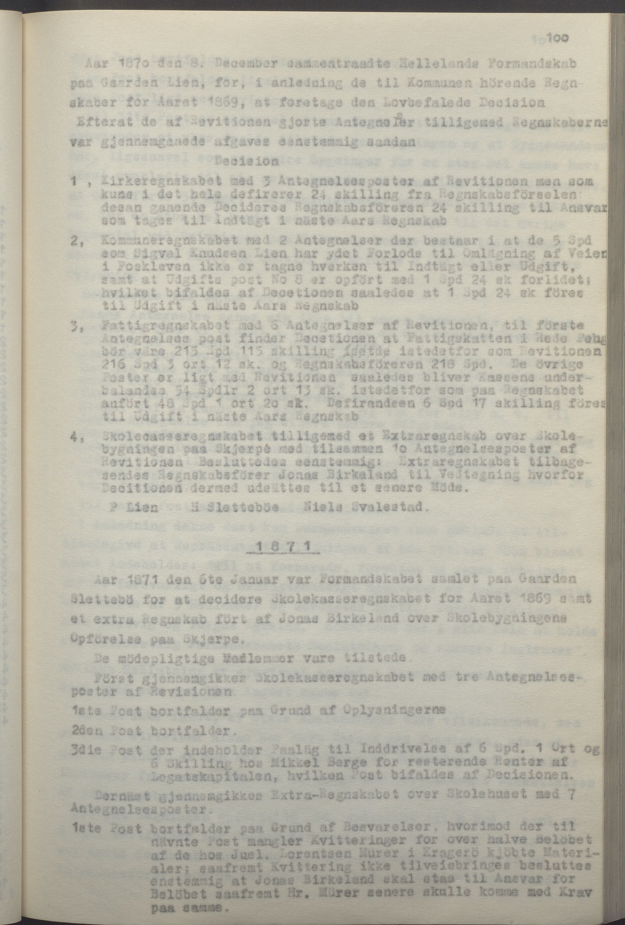 Helleland kommune - Formannskapet, IKAR/K-100479/A/Ab/L0002: Avskrift av møtebok, 1866-1887, p. 100