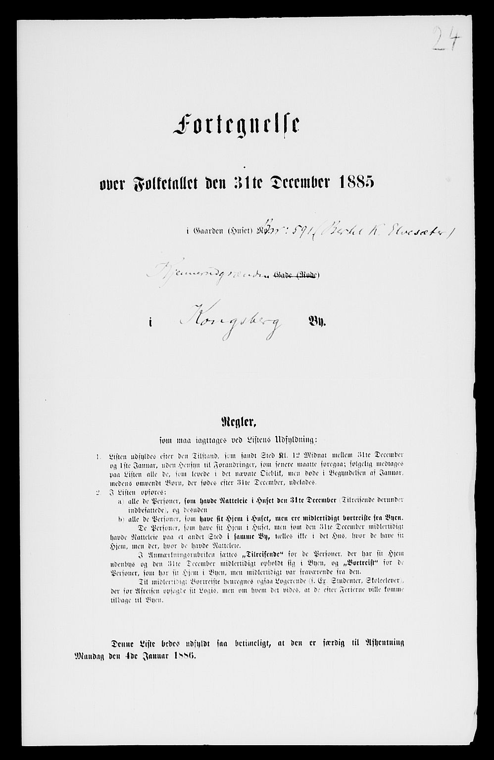 SAKO, 1885 census for 0604 Kongsberg, 1885, p. 1367