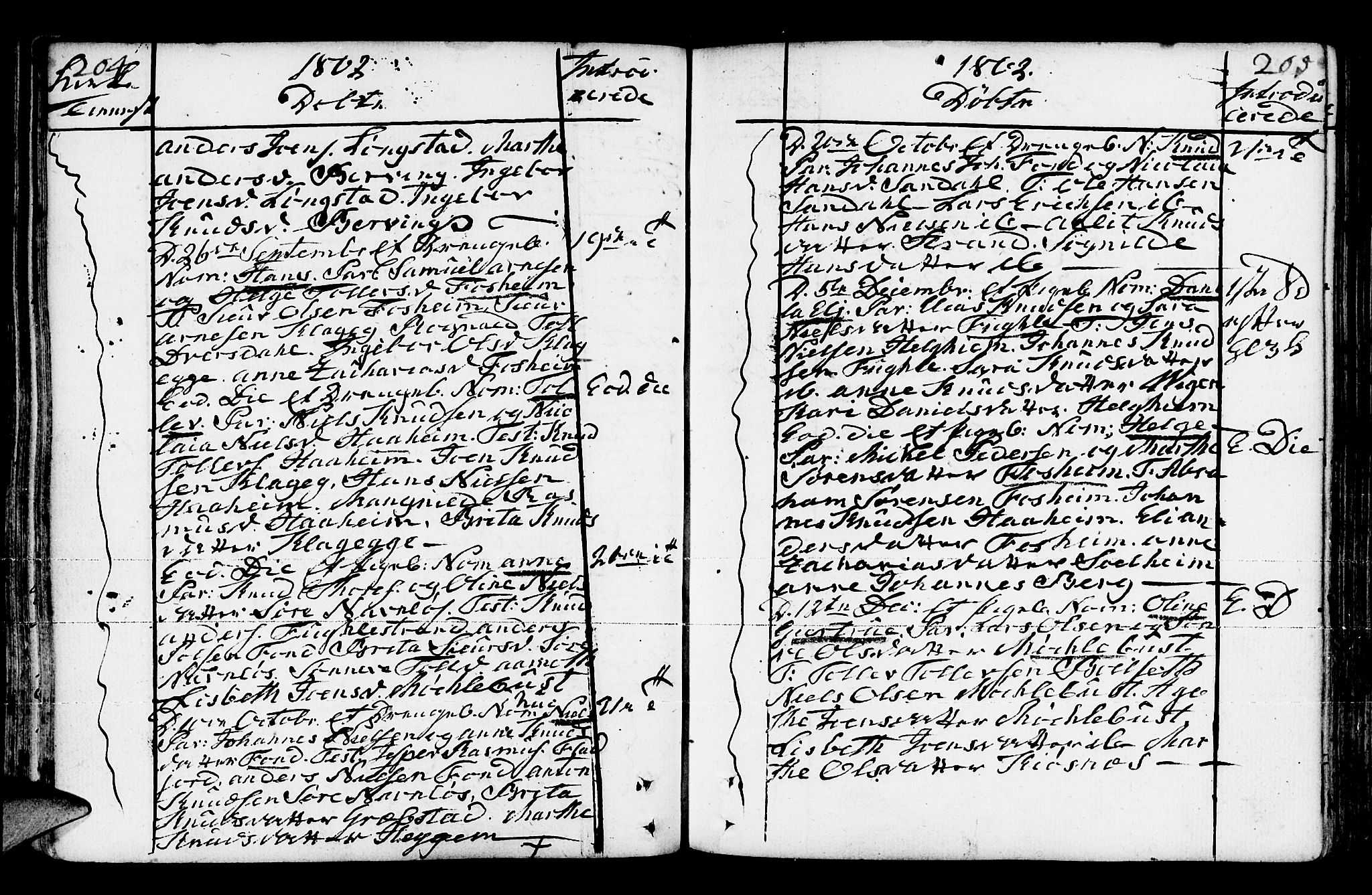 Jølster sokneprestembete, AV/SAB-A-80701/H/Haa/Haaa/L0006: Parish register (official) no. A 6, 1790-1821, p. 204-205