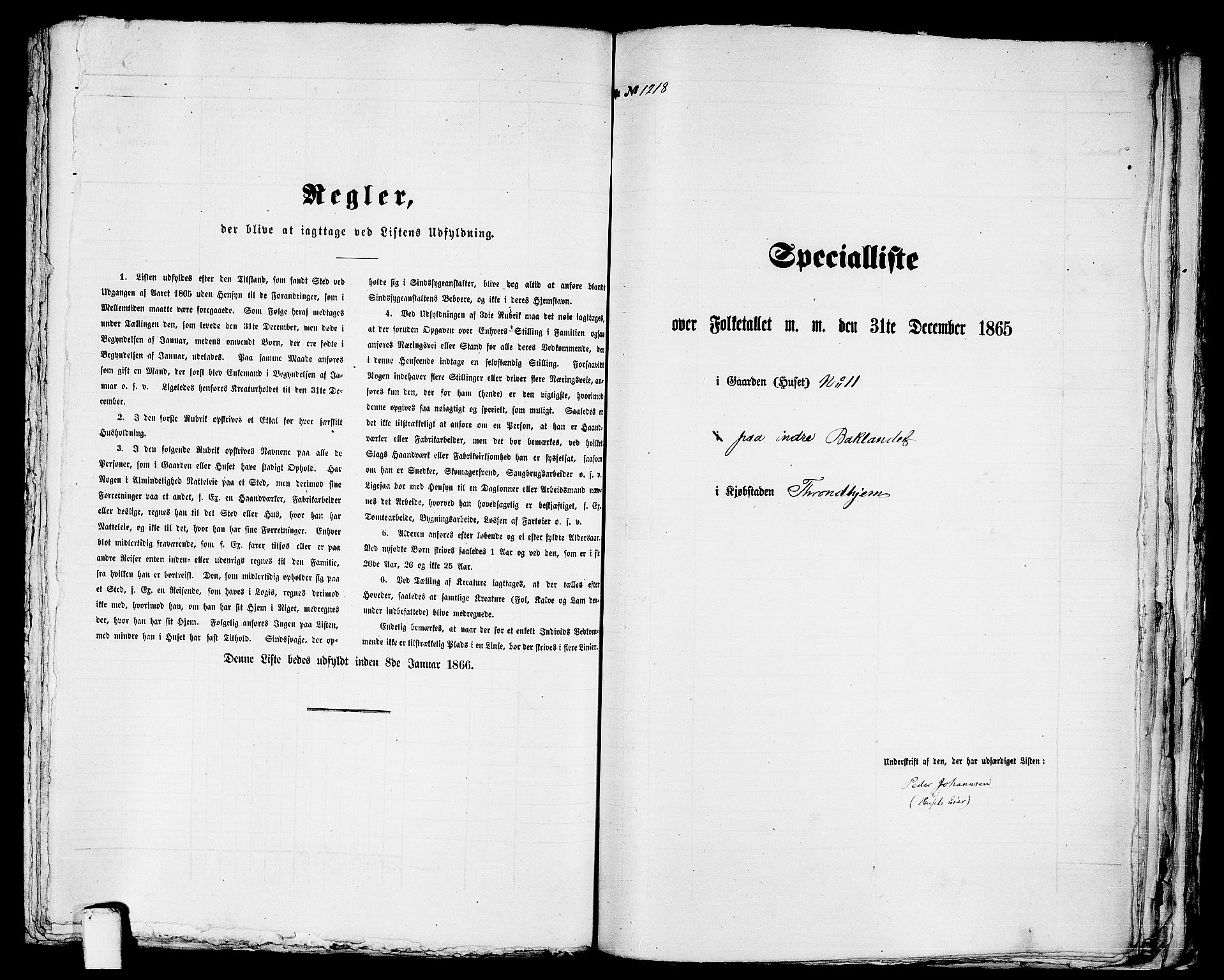 RA, 1865 census for Trondheim, 1865, p. 2532