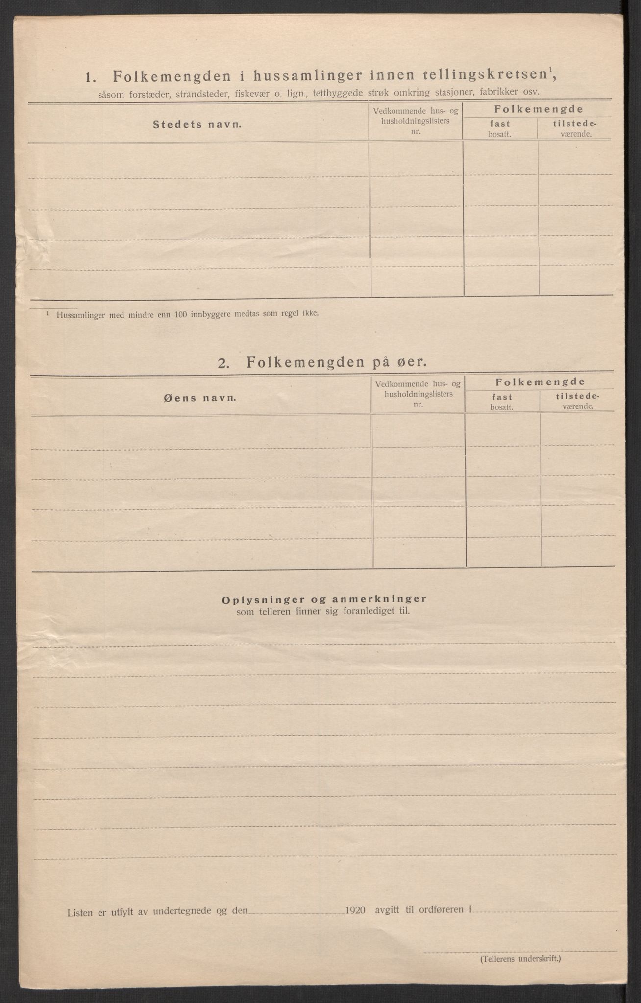 SAK, 1920 census for Holum, 1920, p. 30